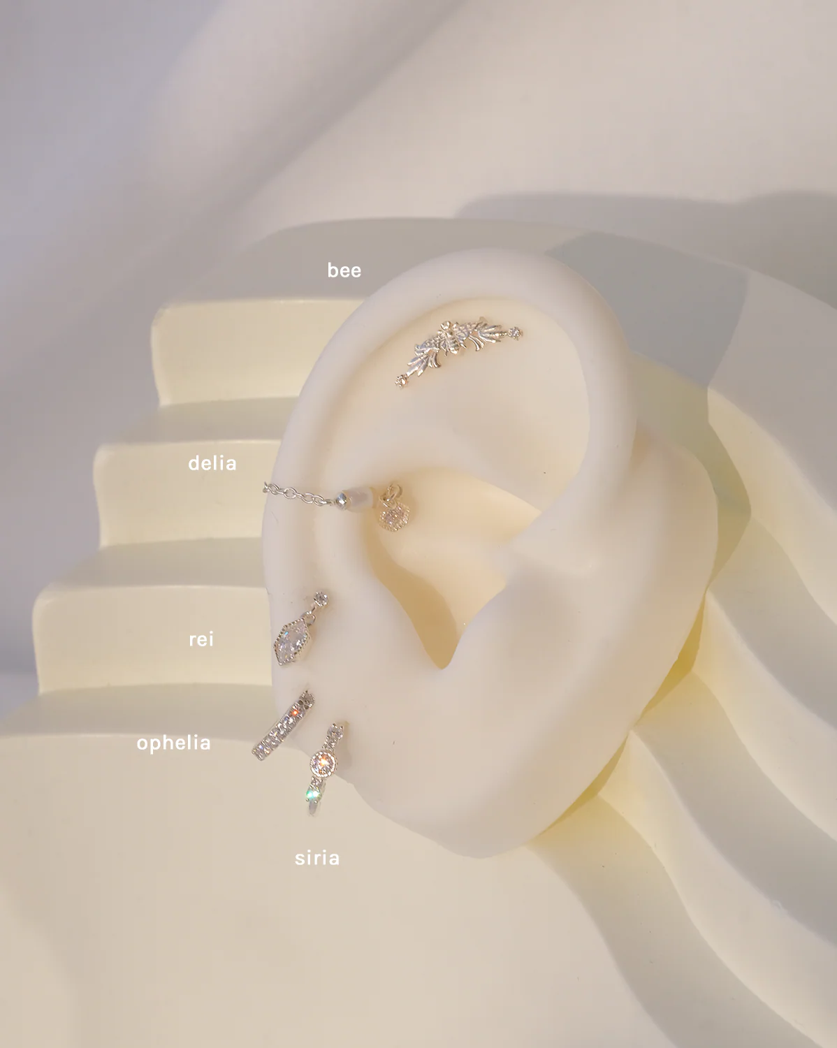 Delia Pearl Drop Stud - Sterling Silver - Image 3