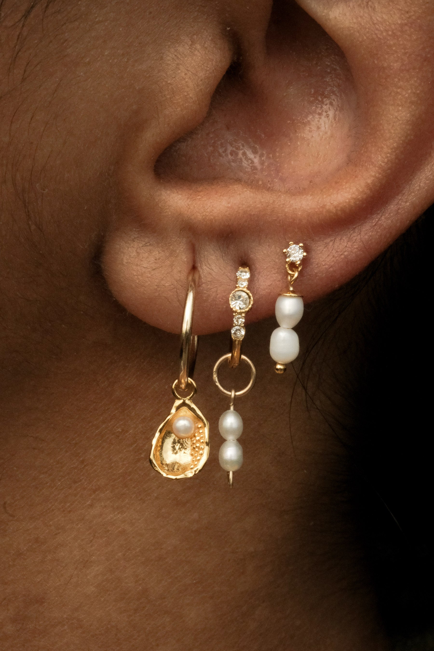Double Mini Pearl Studs - Image 3