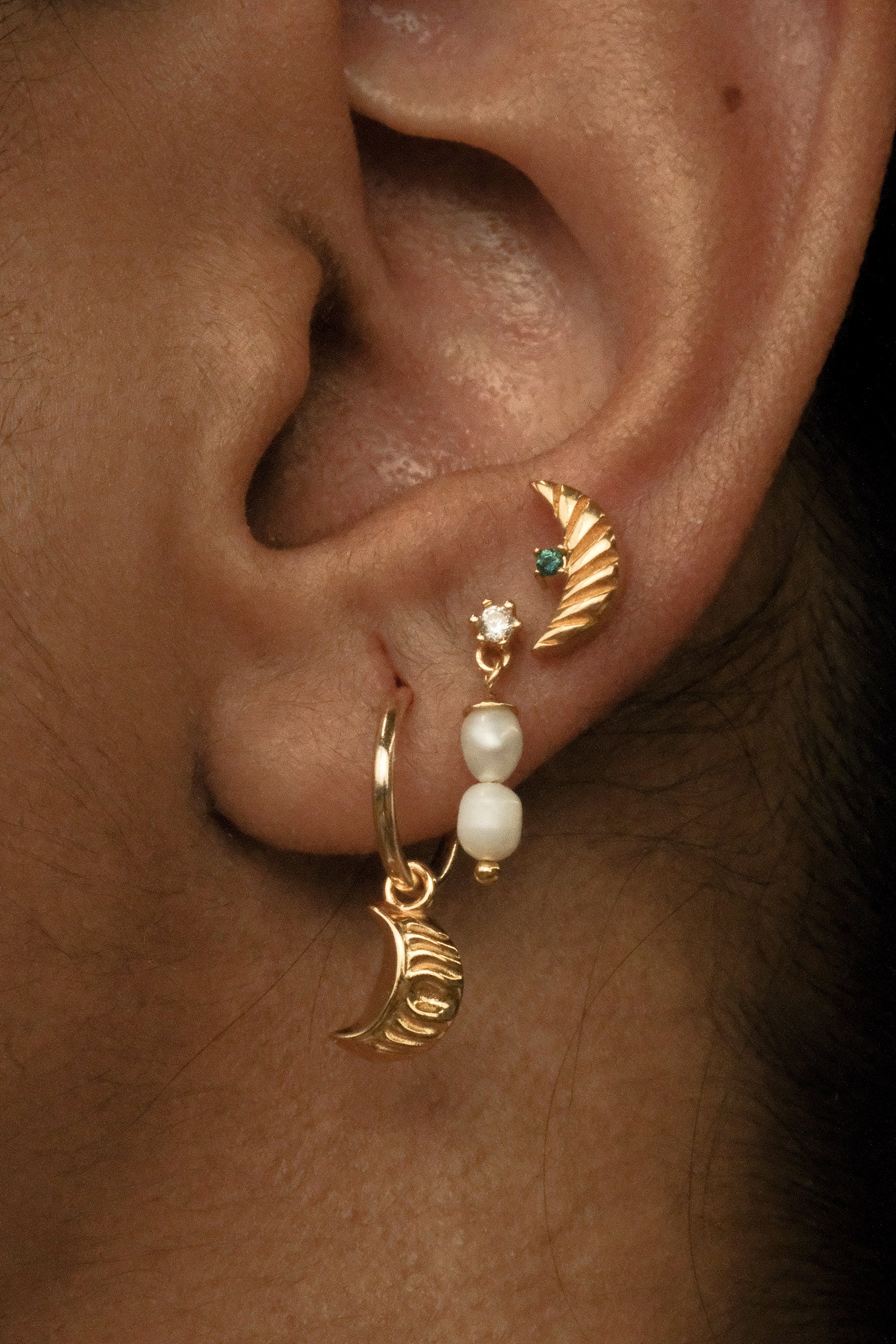Double Mini Pearl Studs - Image 5