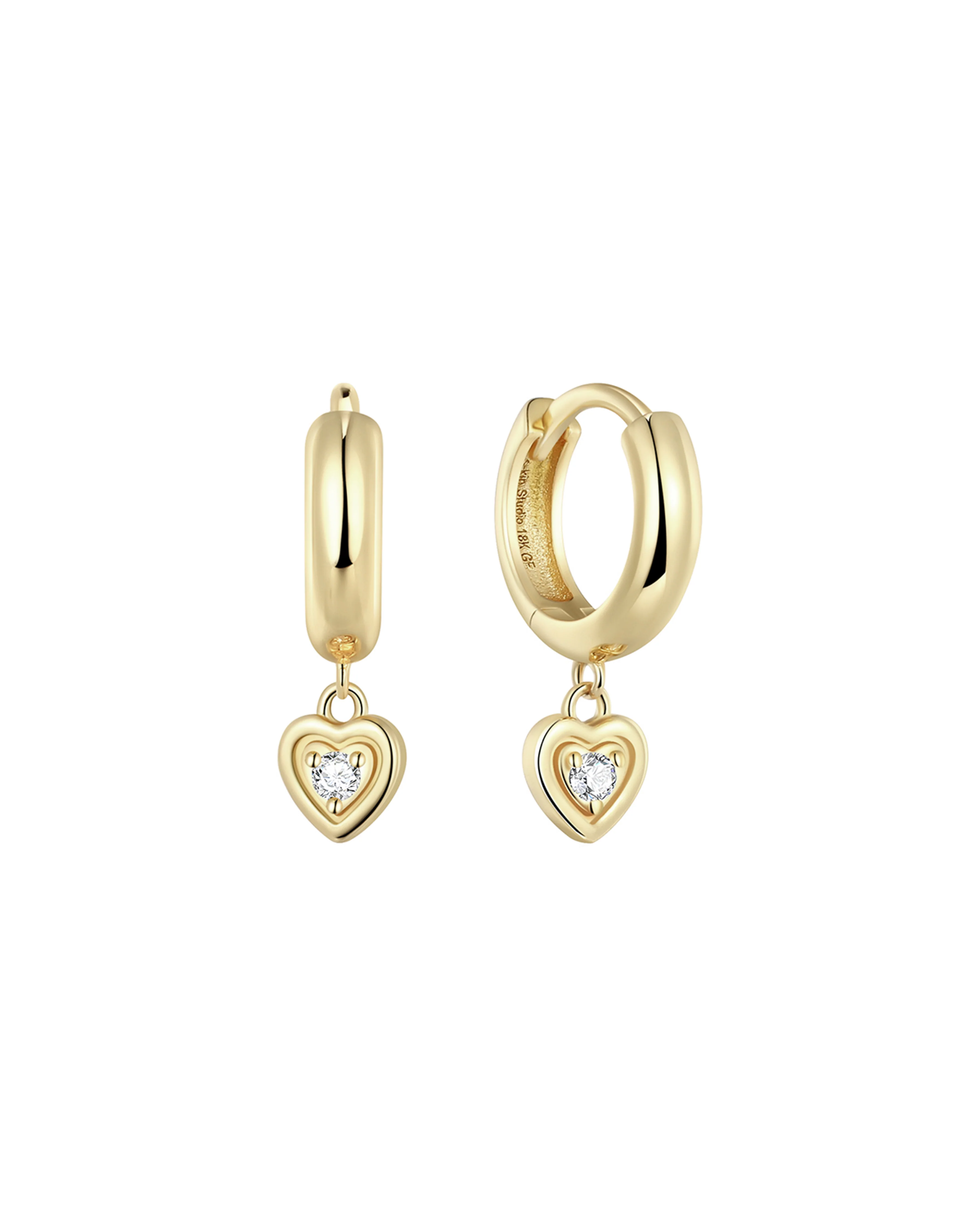 Ella Bold Heart Hoops