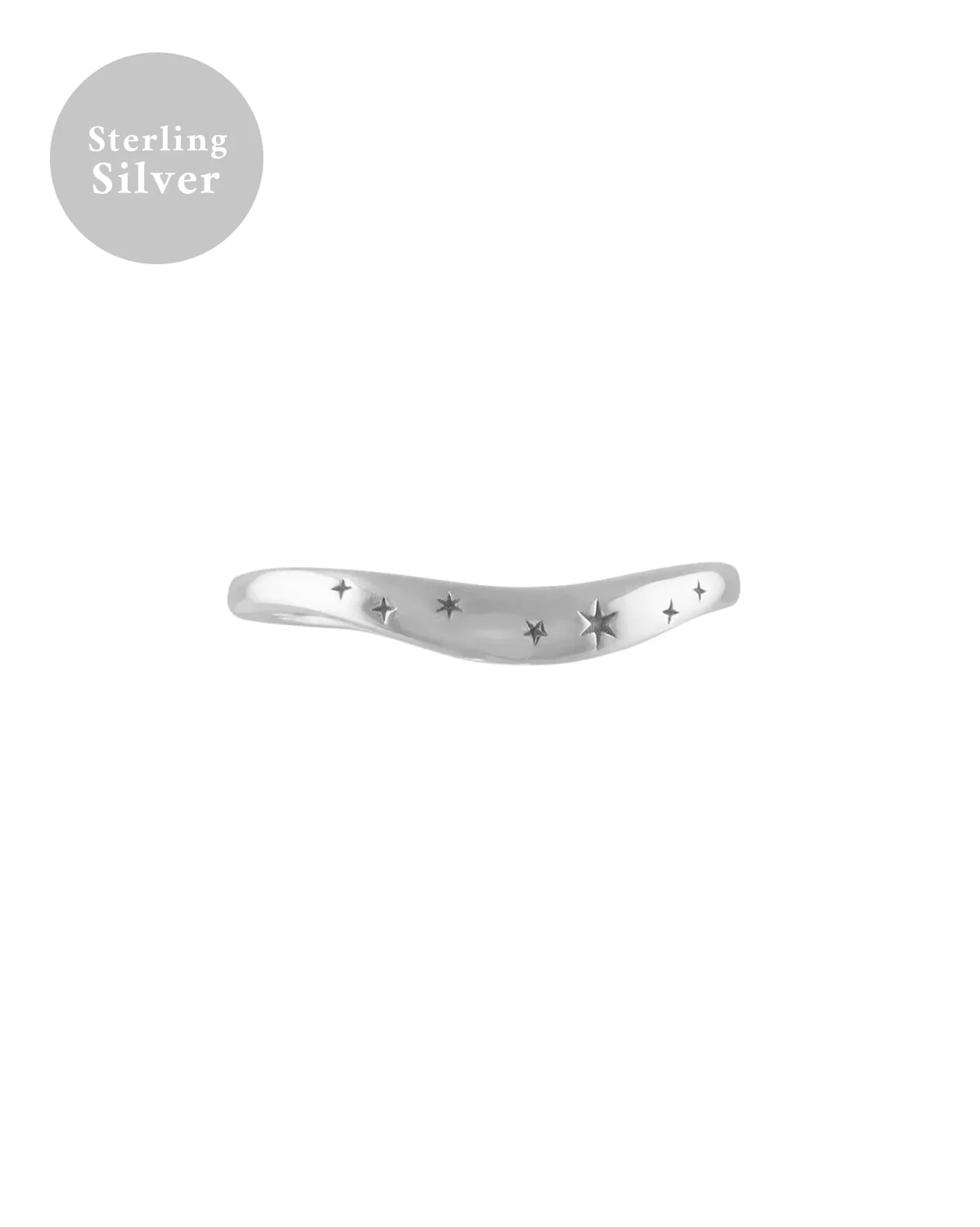 Evangeline Curved Ring - Sterling Silver - Image 2