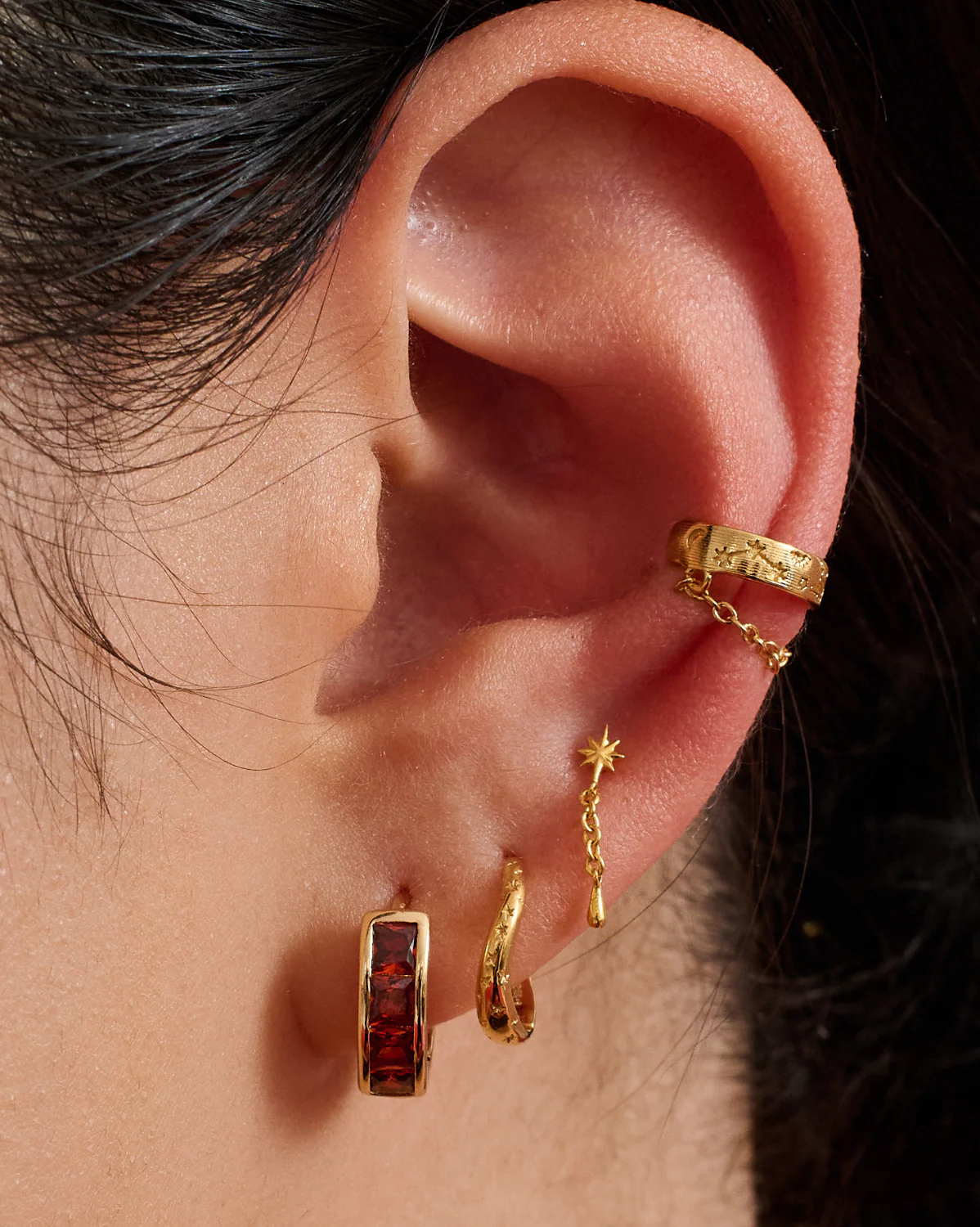 Evangeline Wavy Hoops - Image 2