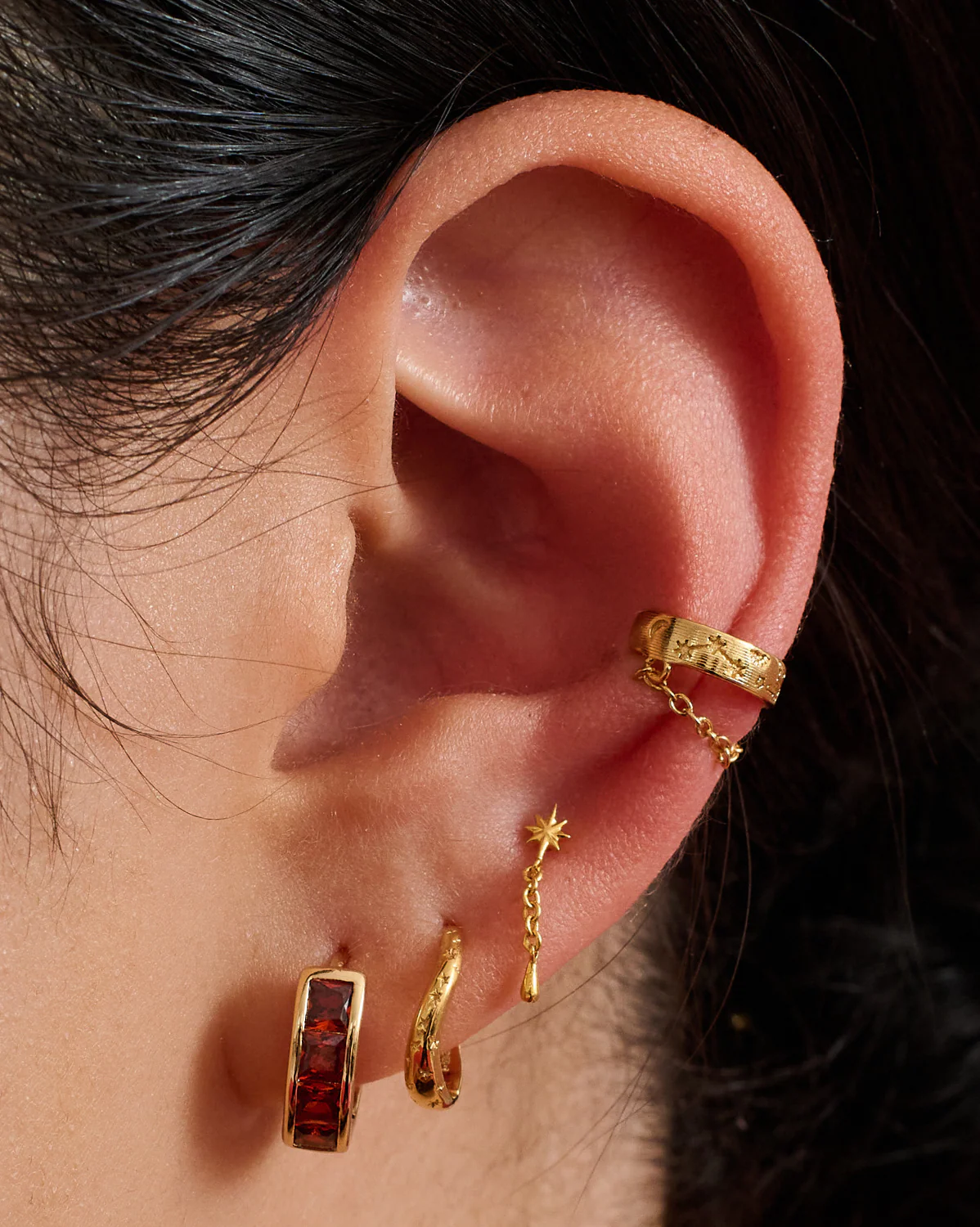 Evangeline Wavy Hoops - Image 5