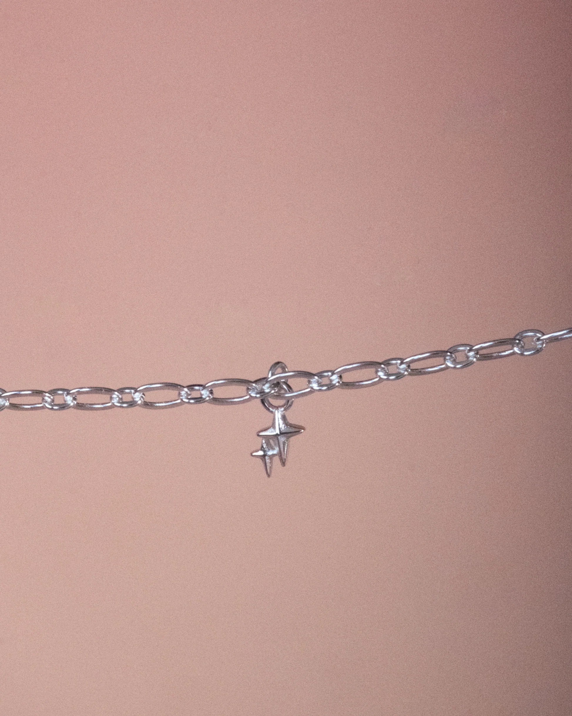 Figaro Charm Bracelet - Sterling Silver - Image 10