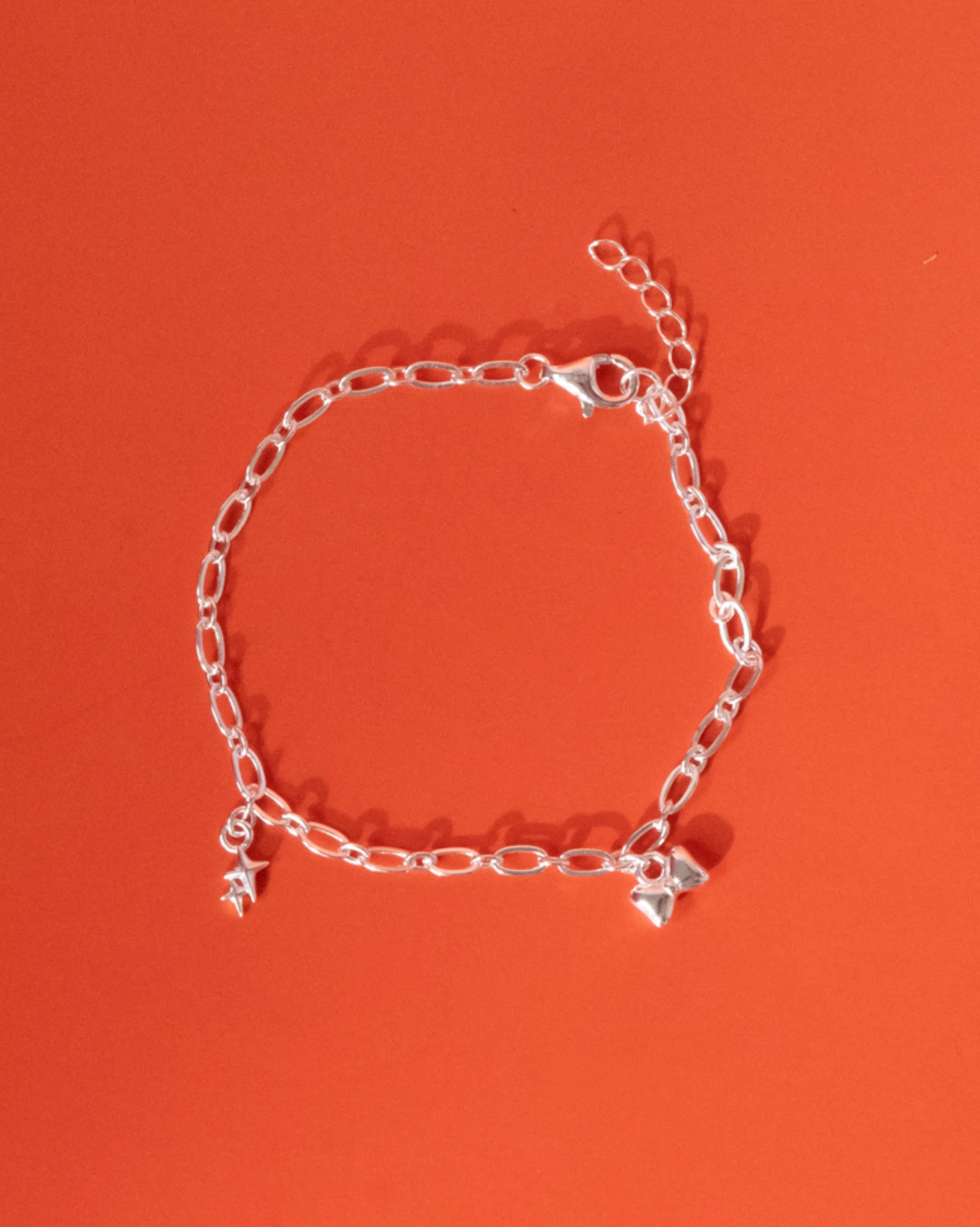 Figaro Charm Bracelet - Sterling Silver - Image 3