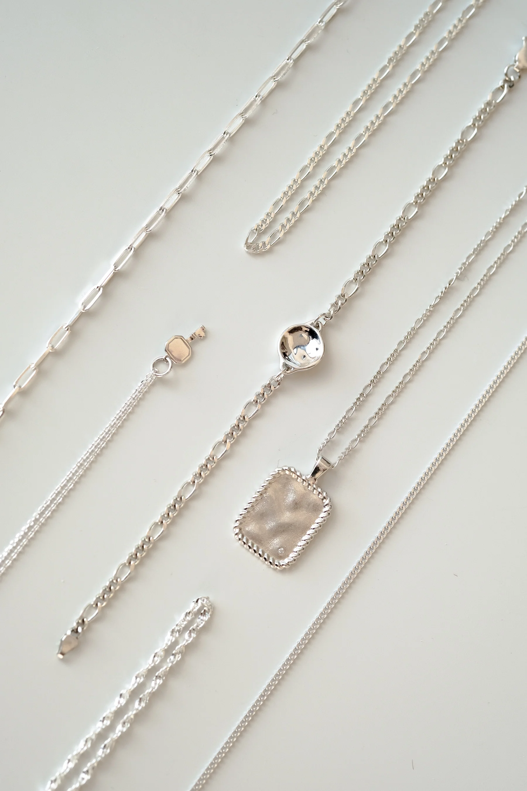 Flint Engravable Pendant Necklace - Sterling Silver - Image 4