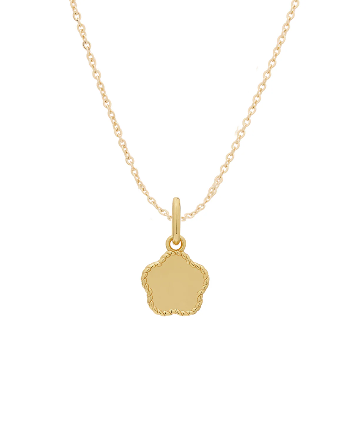 Flower Engraved Initial Necklace - Image 7