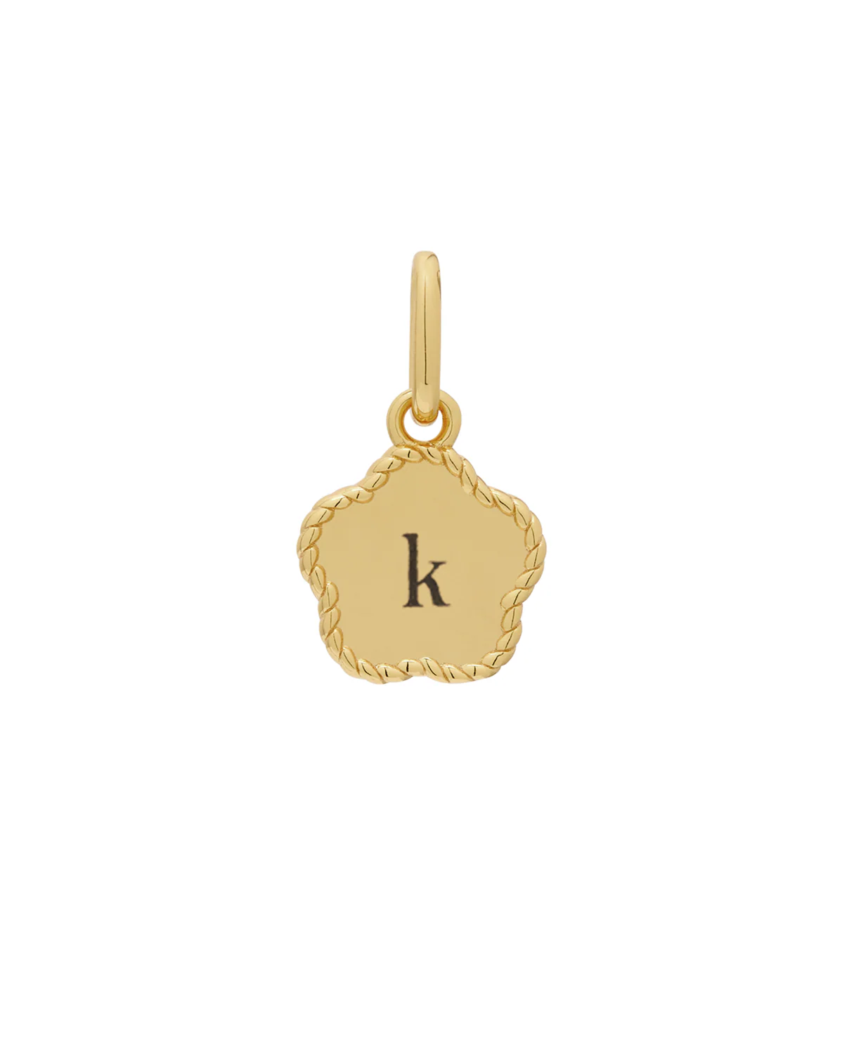 Flower Engraved Initial Pendant - Image 6
