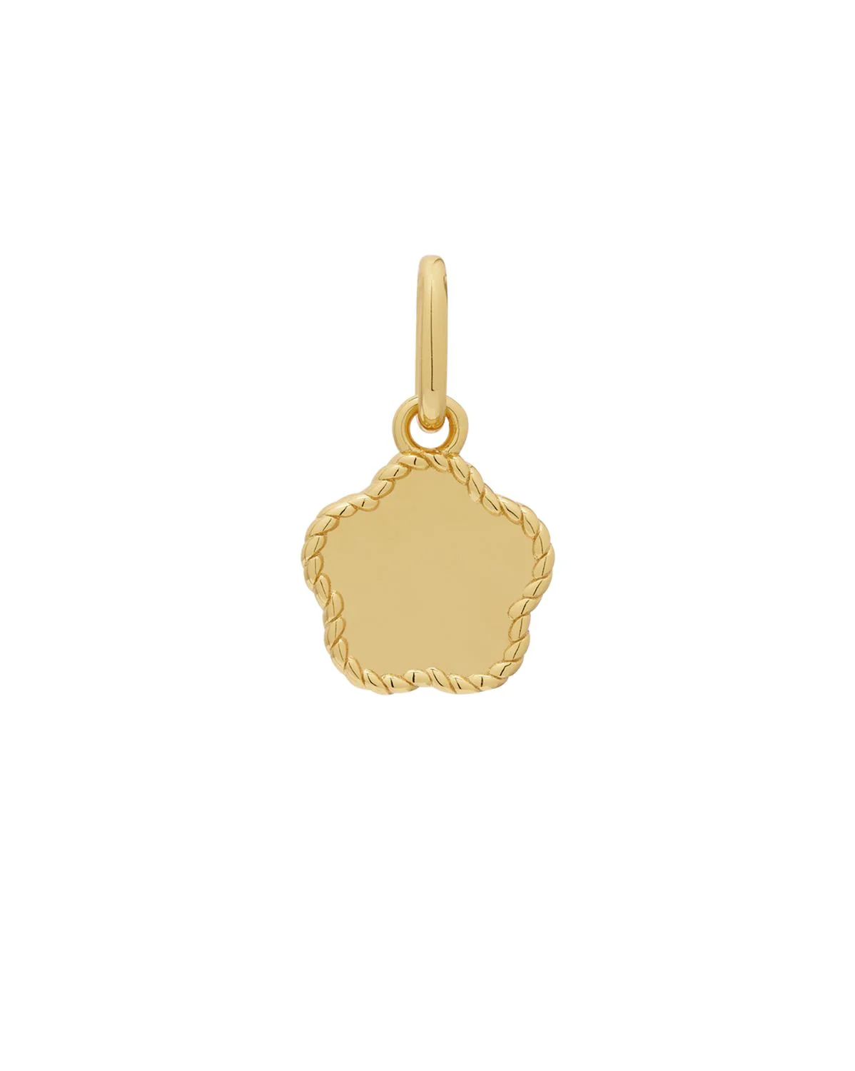 Flower Engraved Initial Pendant - Image 7