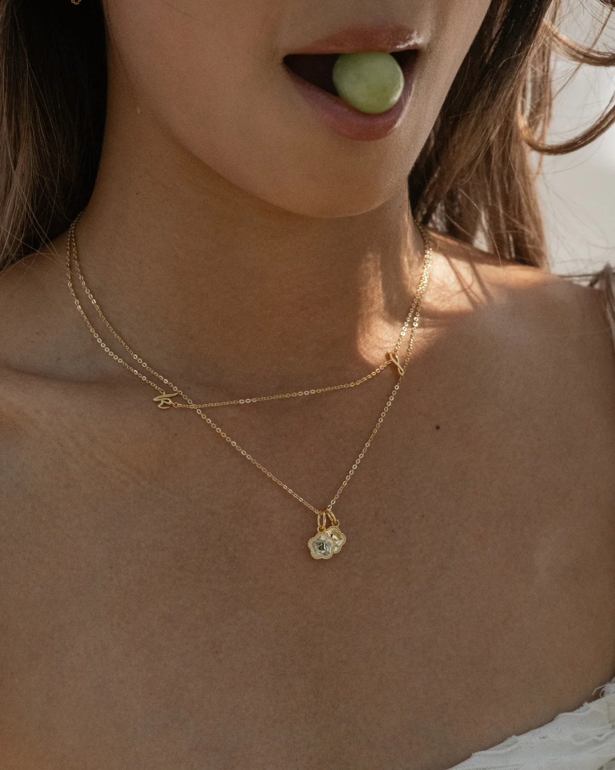 Flower Engraved Initial Pendant - Image 9