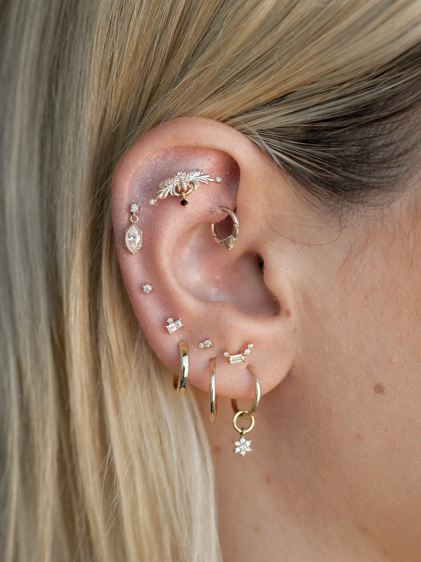 Gatsby Topaz Crystal Earrings Set - Image 6