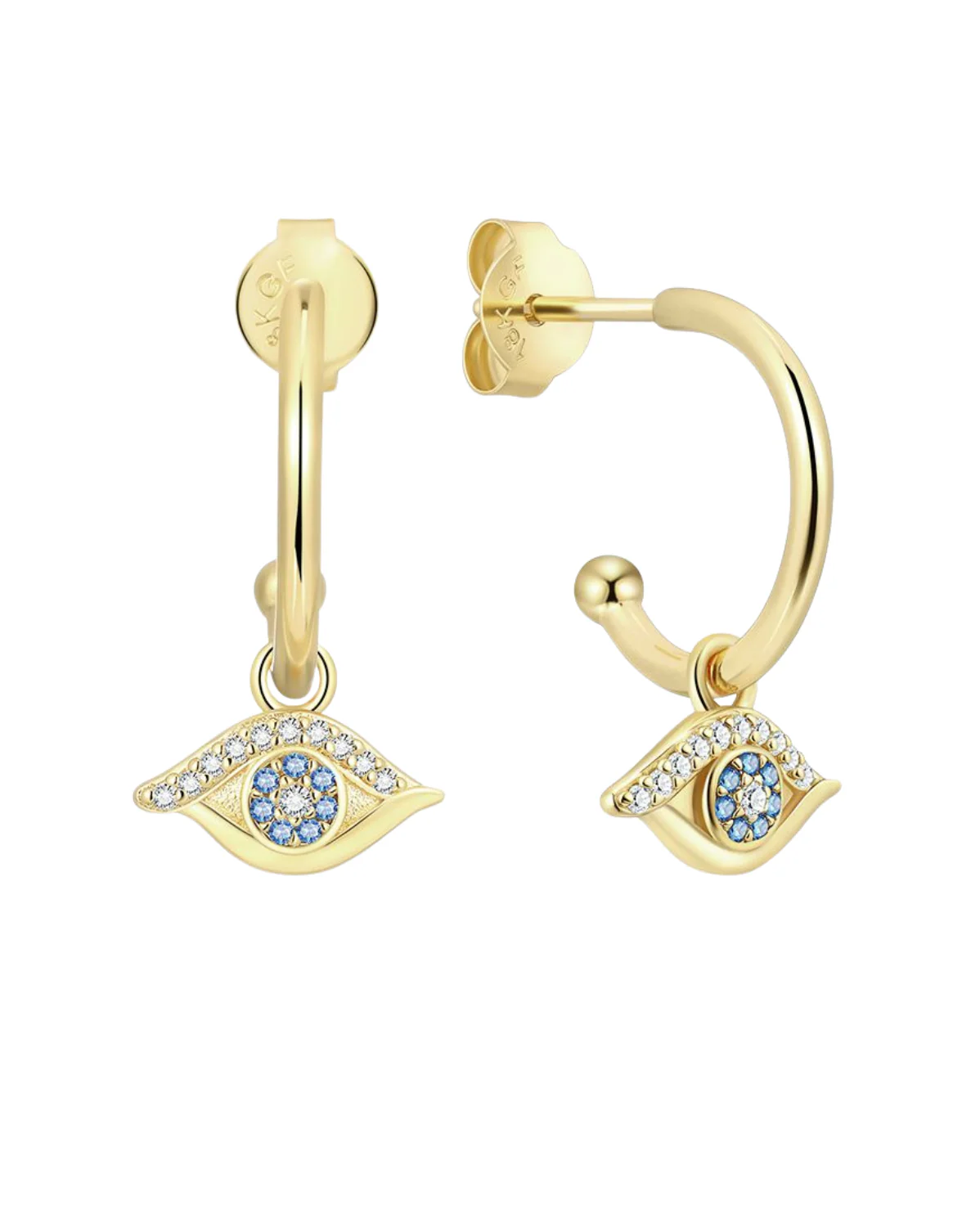 Gojo Evil Eye Charm Hoops