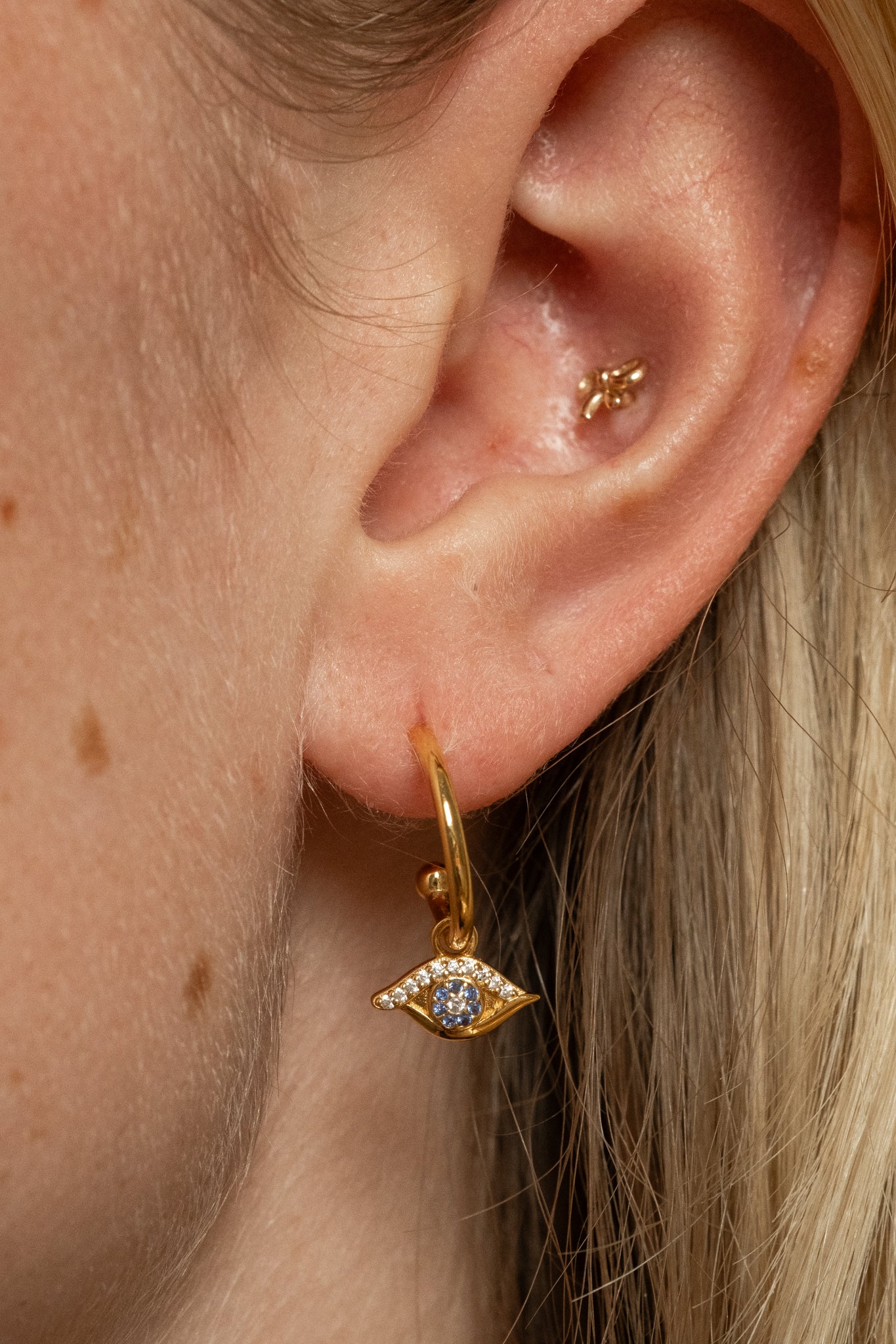 Gojo Evil Eye Charm Hoops - Image 3
