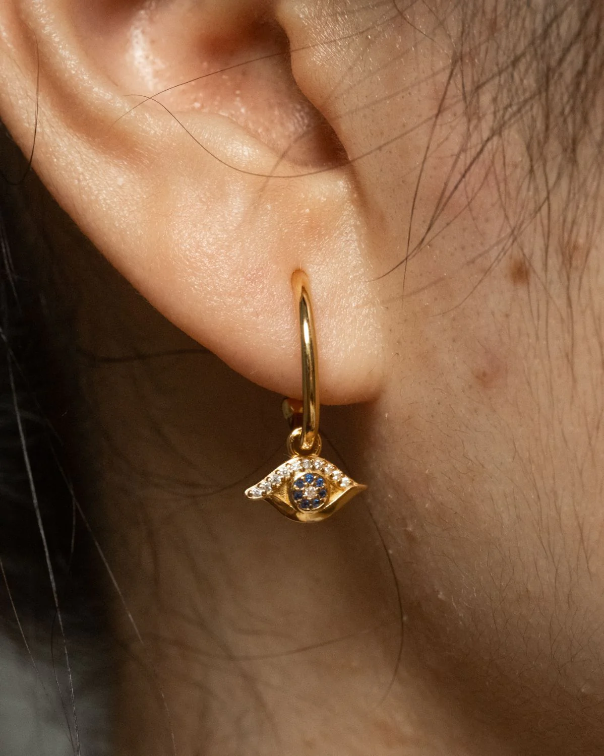 Gojo Evil Eye Charm Hoops - Image 4
