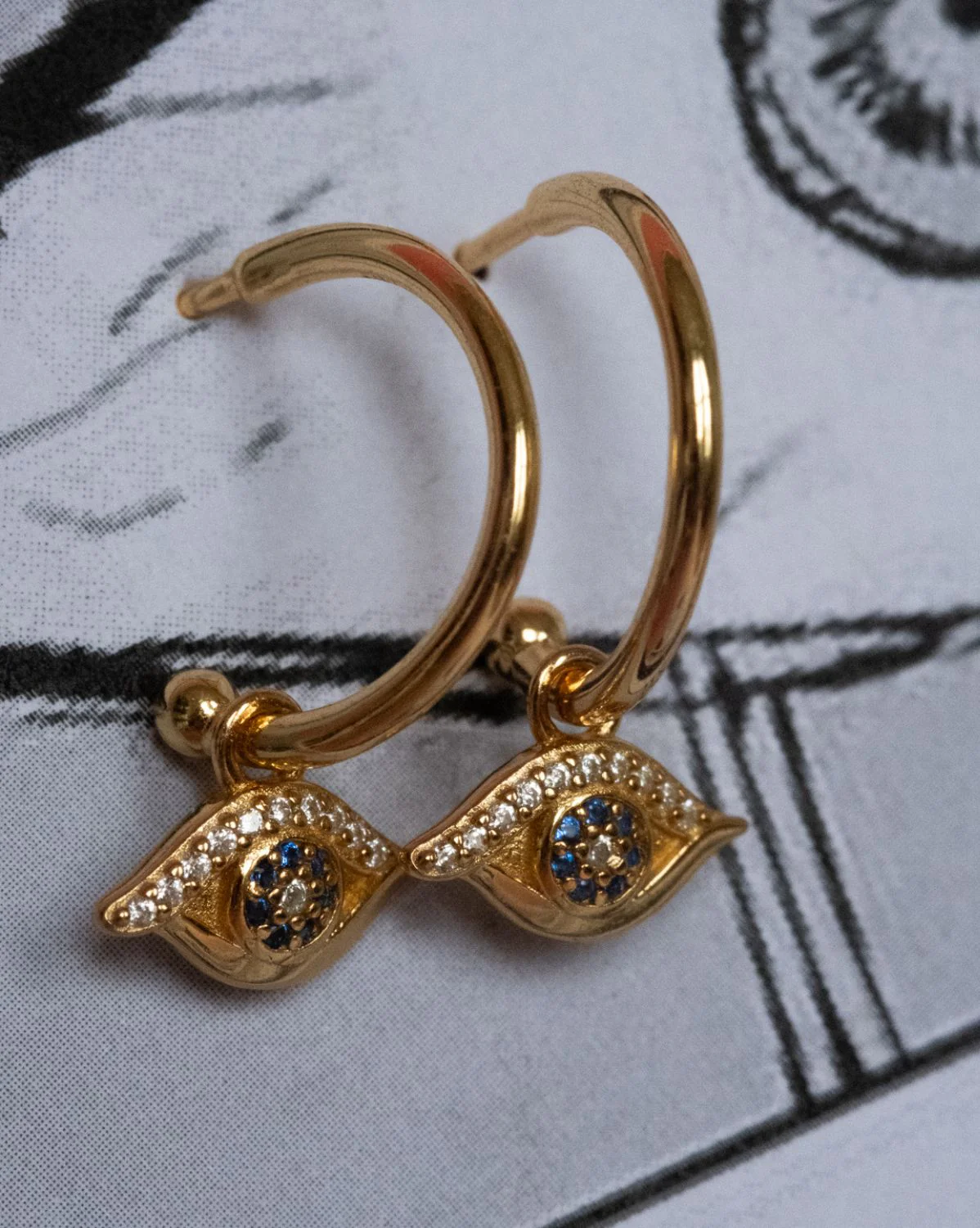 Gojo Evil Eye Charm Hoops - Image 5