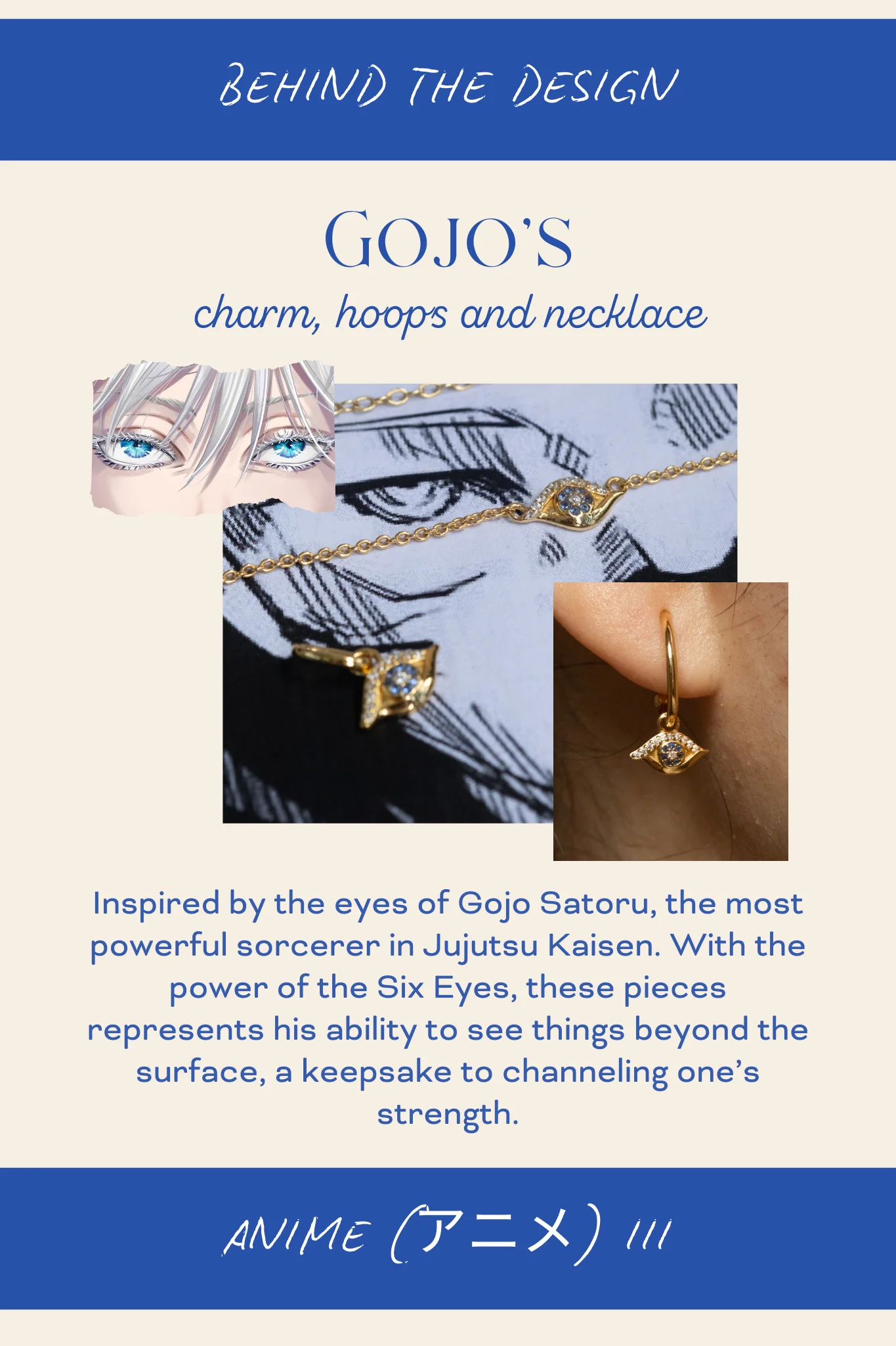Gojo Evil Eye Charm Hoops - Image 7