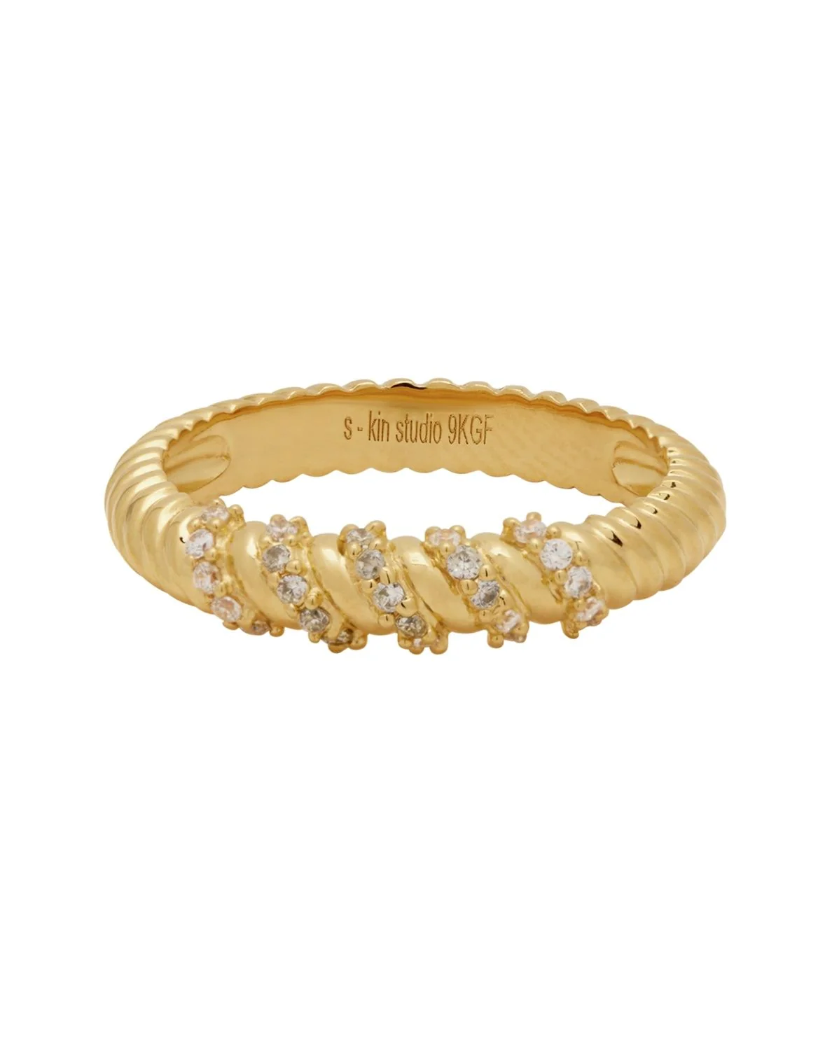 Haeun Croissant Pave Ring - Image 11