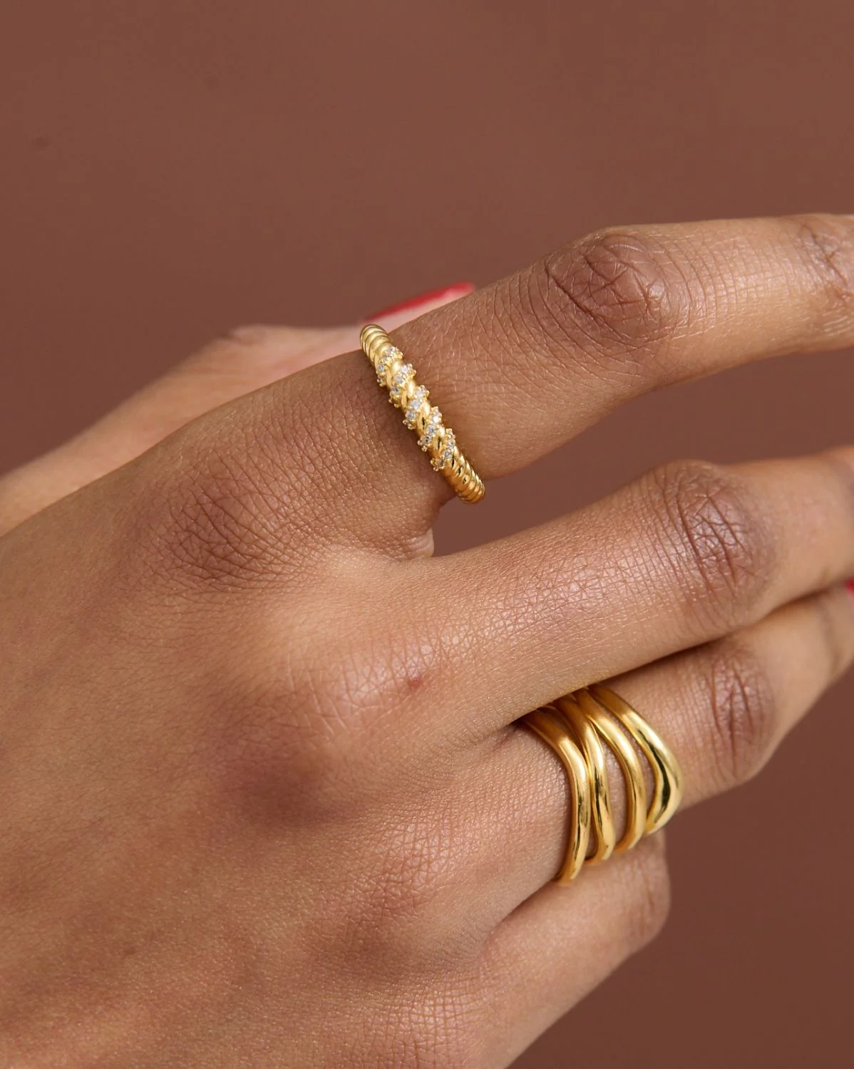 Haeun Croissant Pave Ring - Image 5