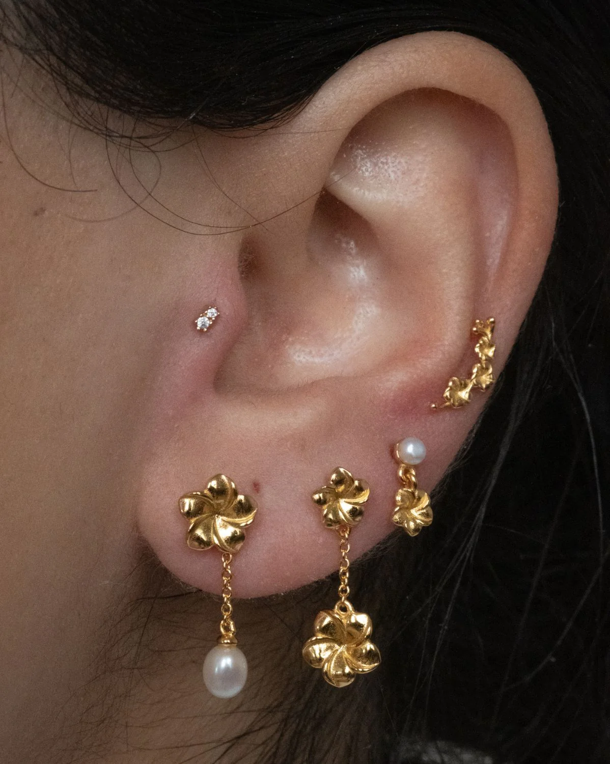 Hibiscus Flowers Earrings Set - Image 6