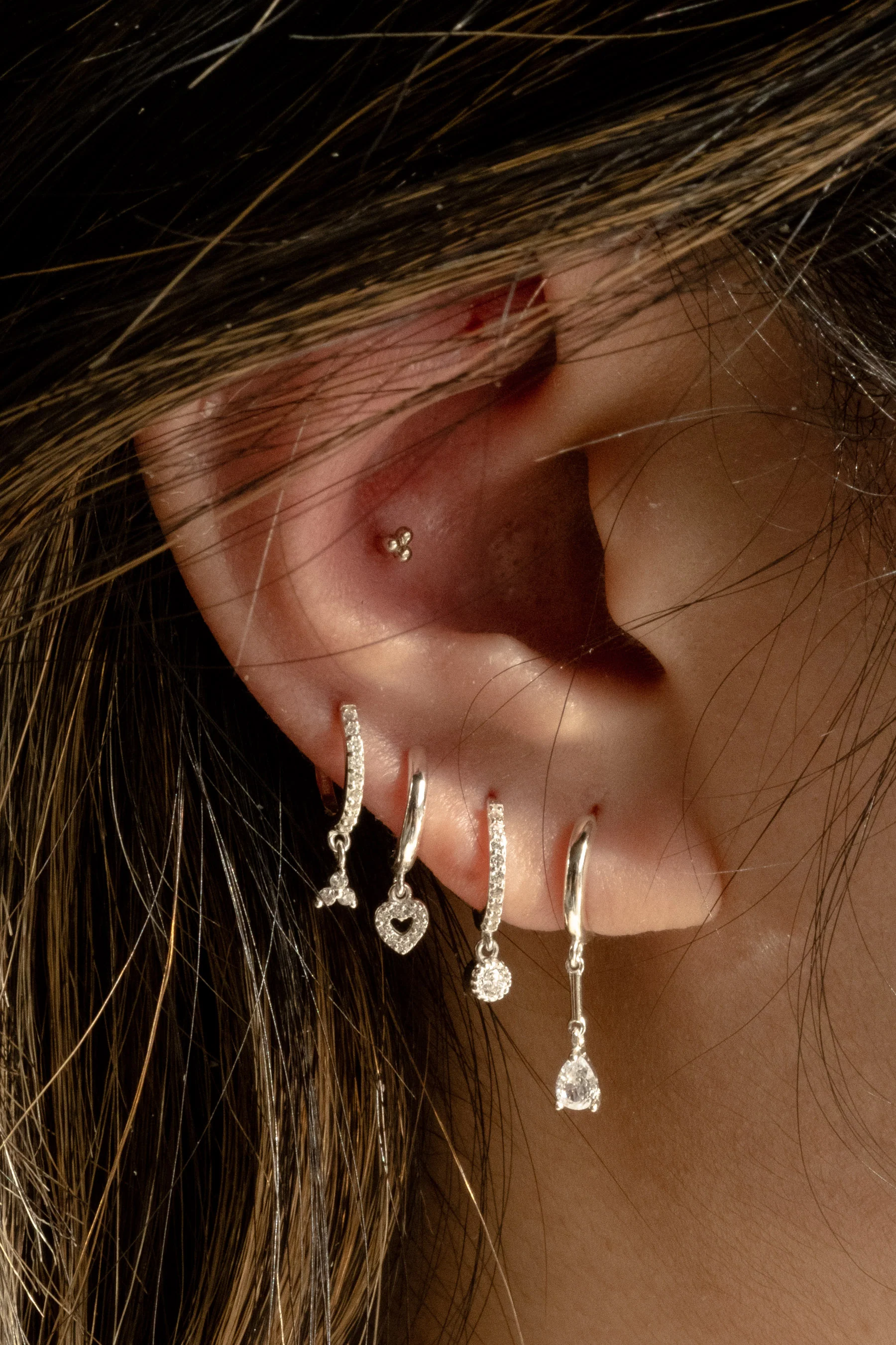 Josephine Hoop Earrings Set - Sterling Silver - Image 3