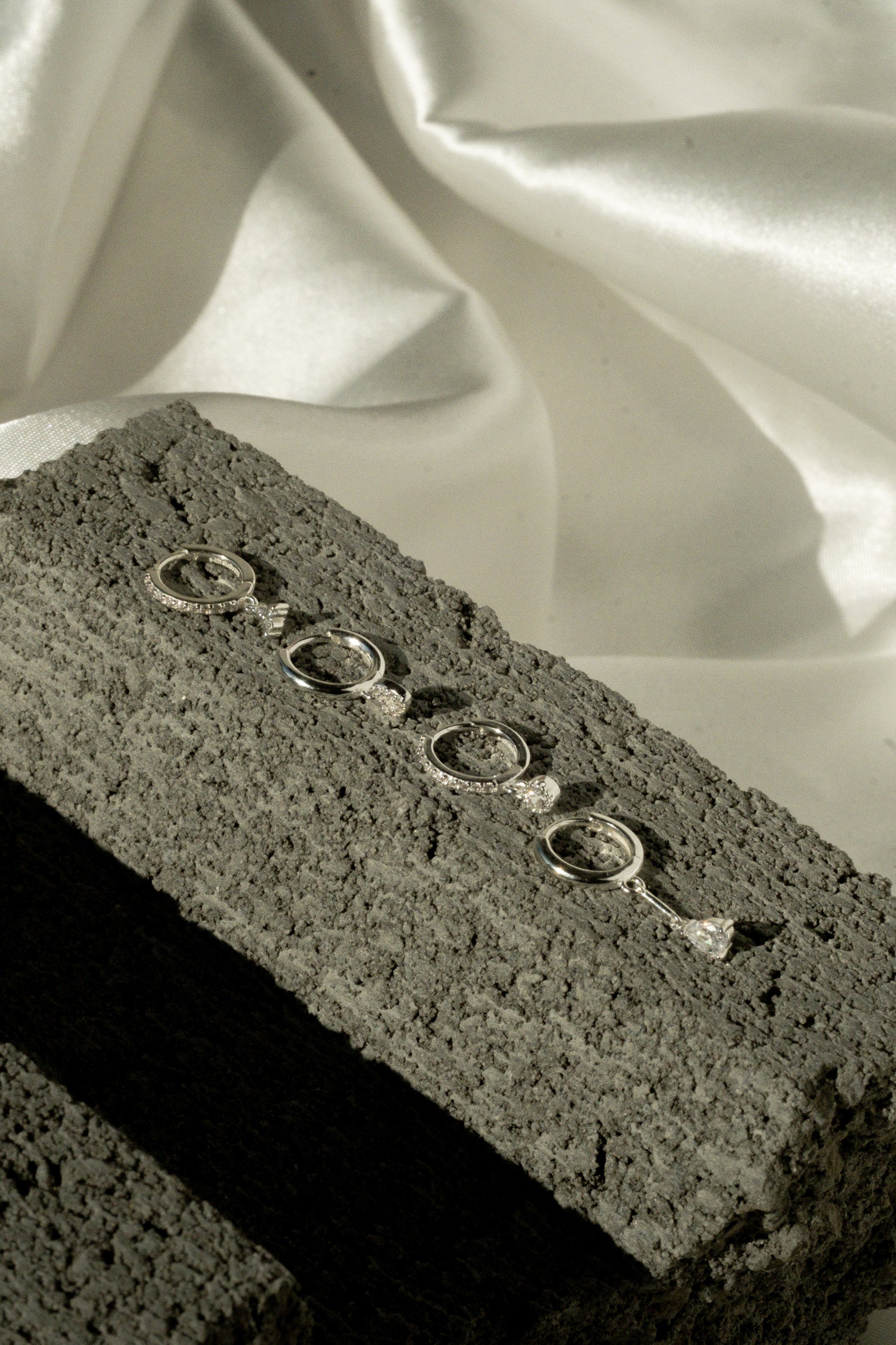 Josephine Hoop Earrings Set - Sterling Silver - Image 7
