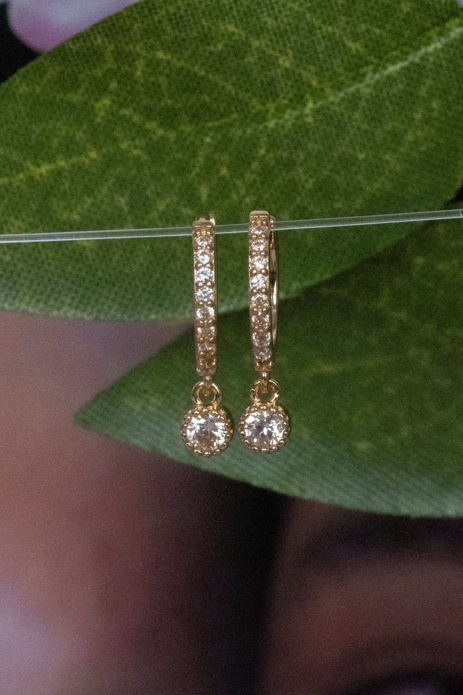 Josephine Hoops - Topaz CZ - Image 2