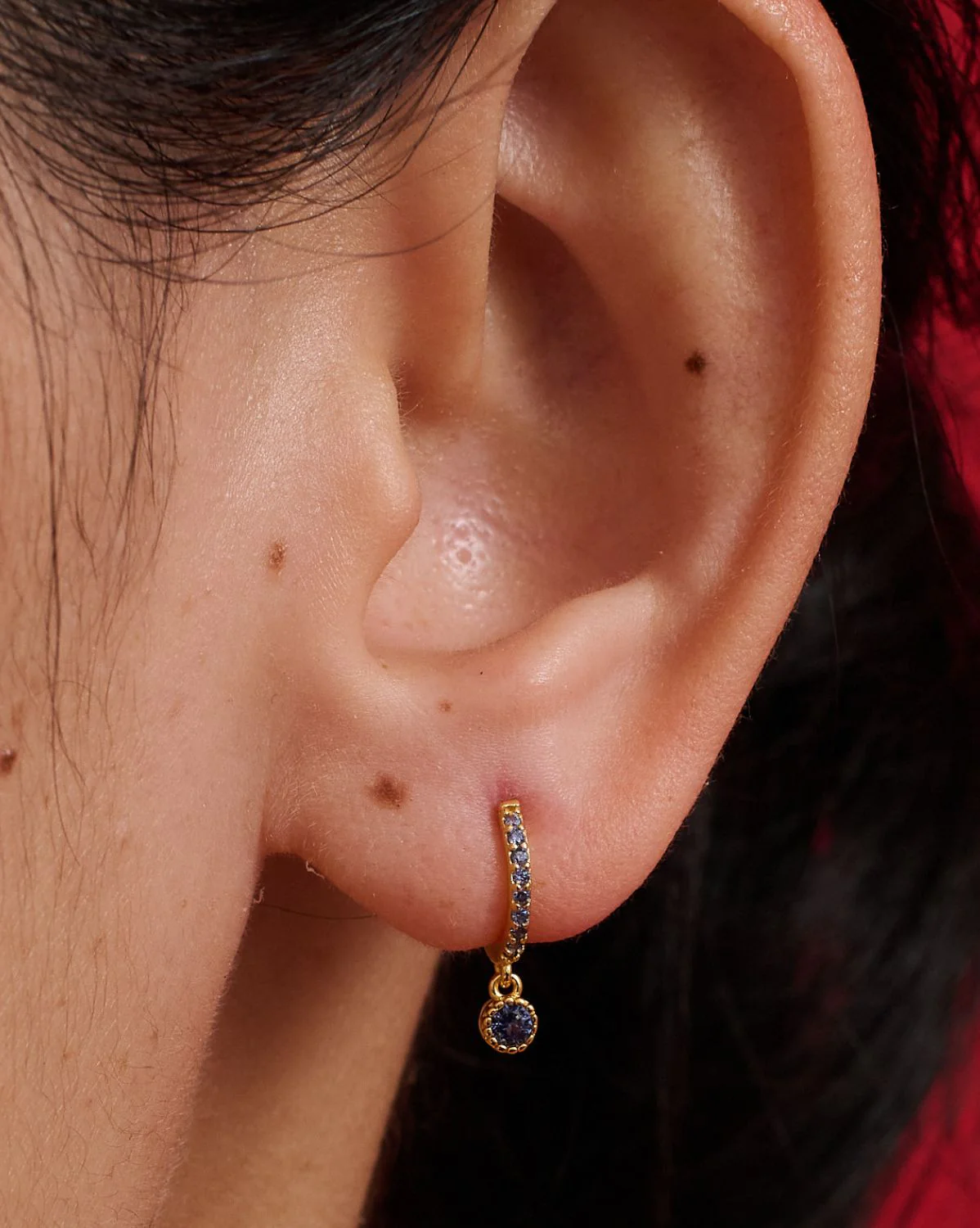 Josephine Hoops - Tanzanite CZ - Image 2