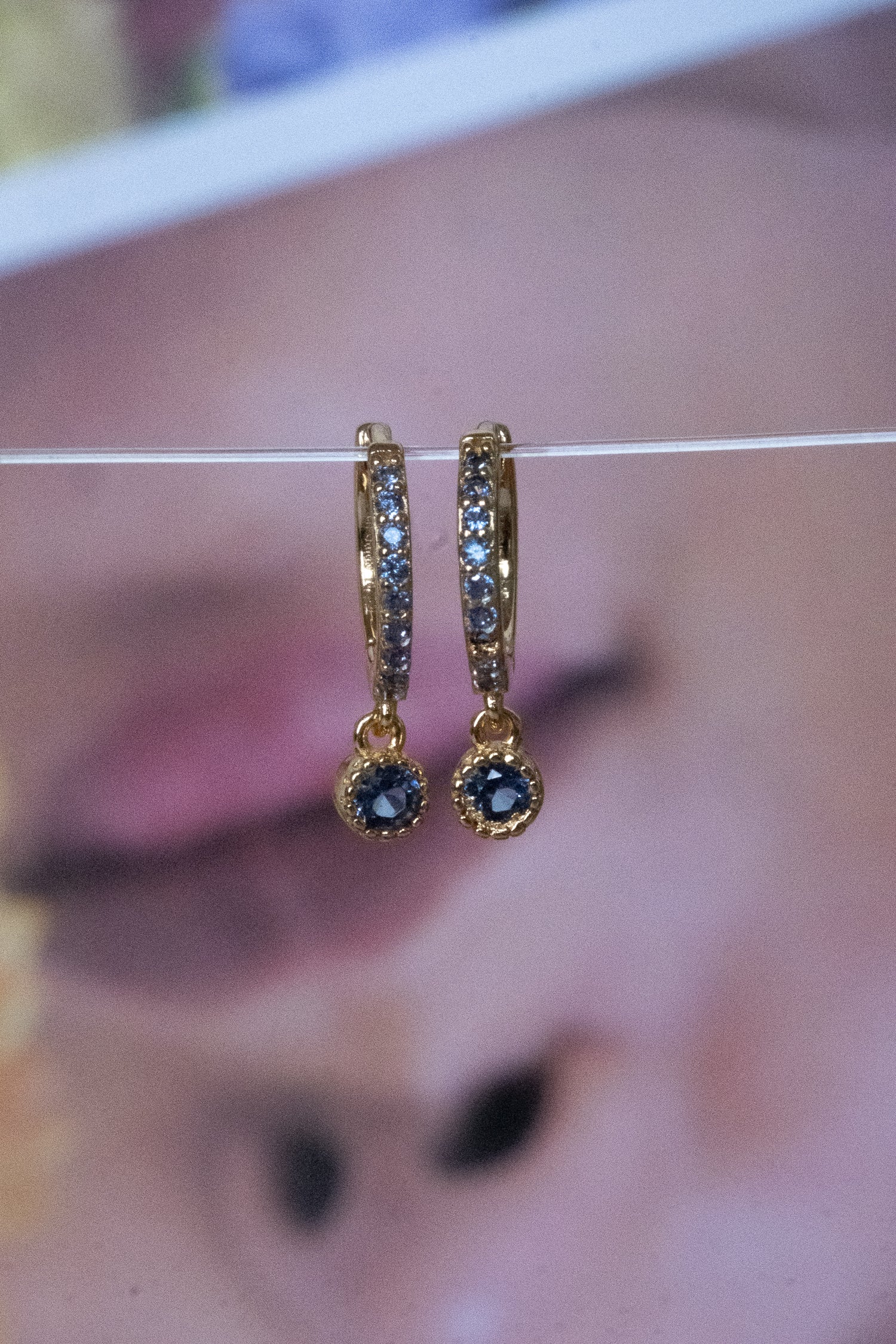 Josephine Hoops - Tanzanite CZ - Image 3