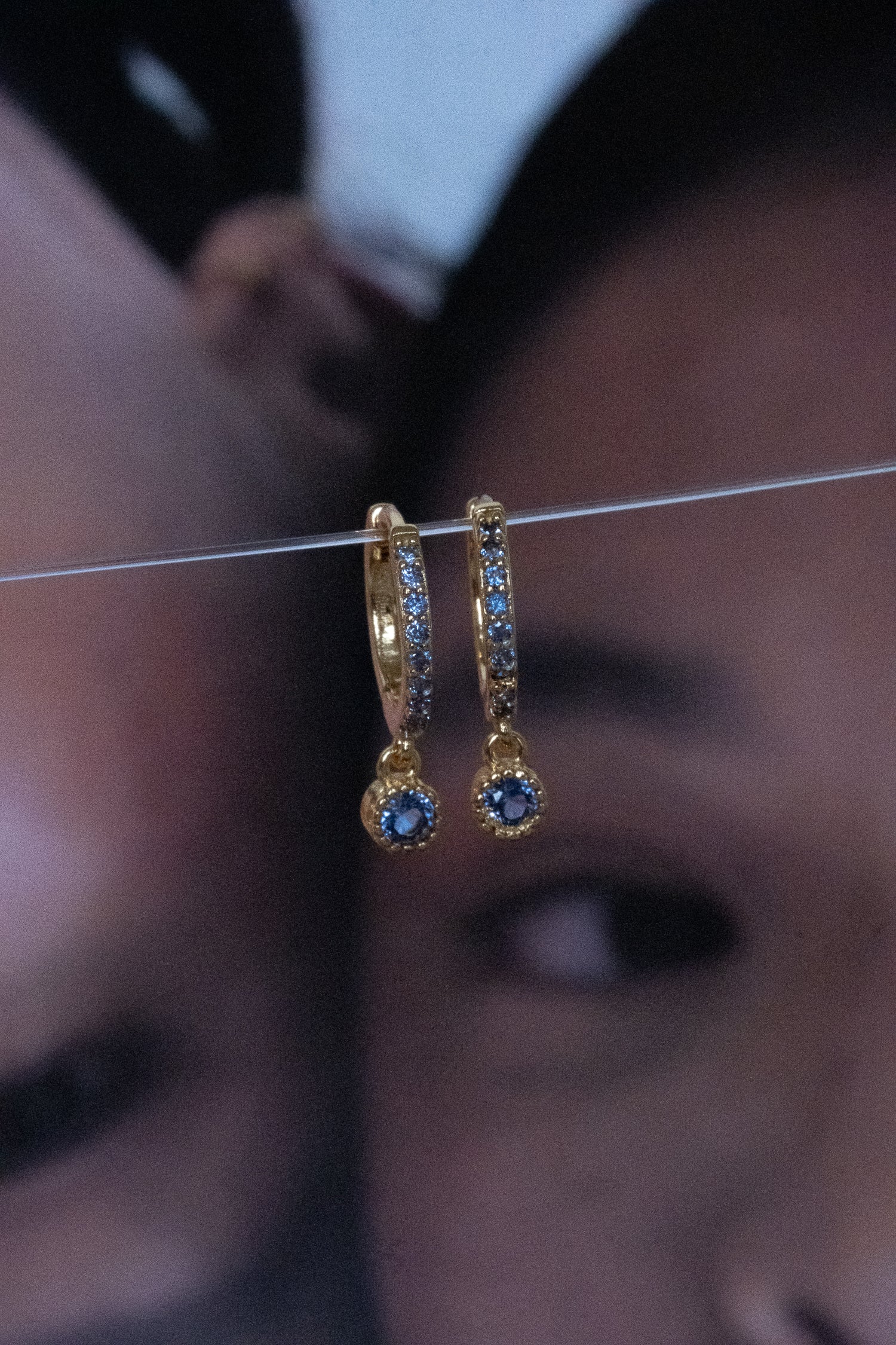 Josephine Hoops - Tanzanite CZ - Image 4