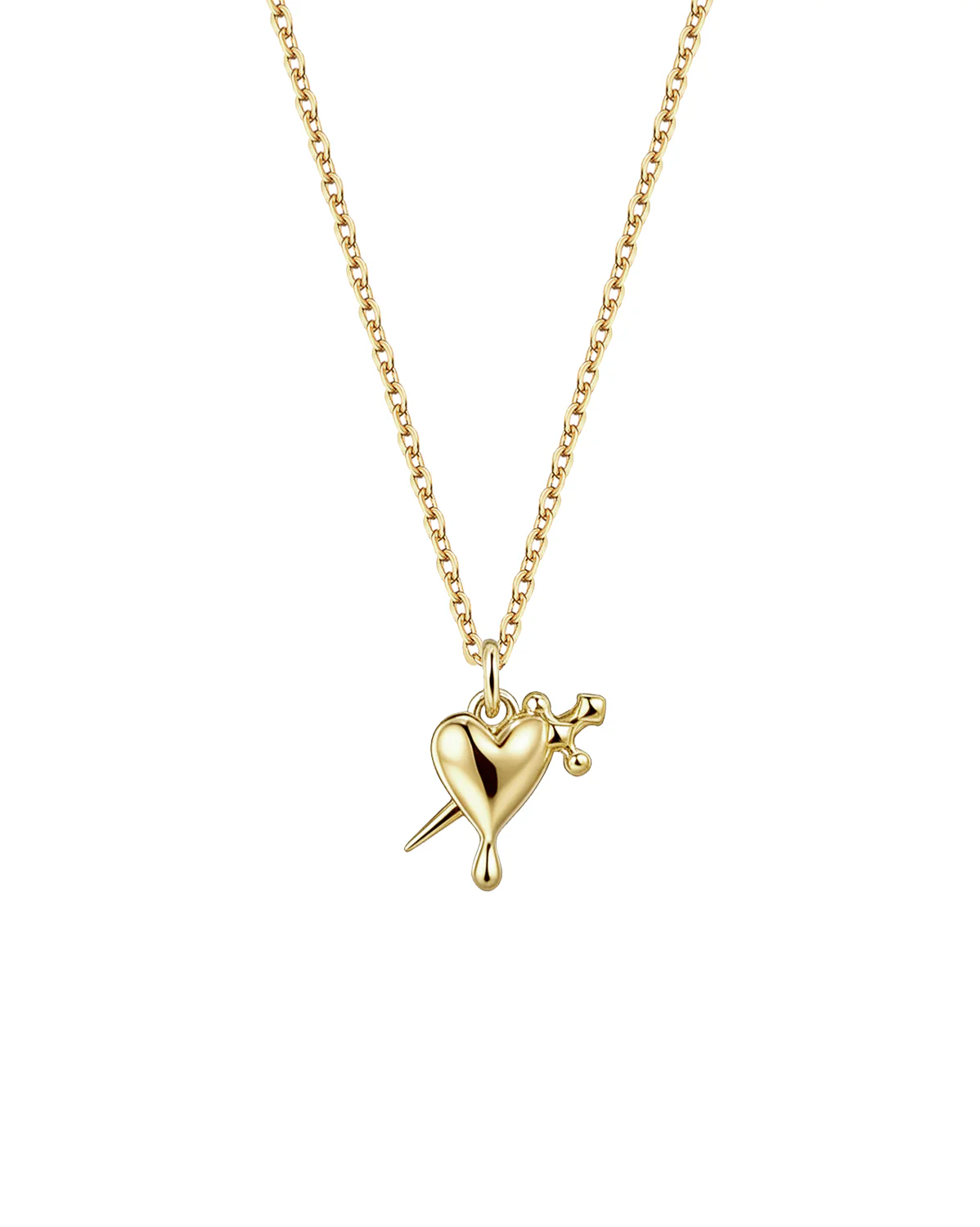 Lena Dagger Heart Necklace
