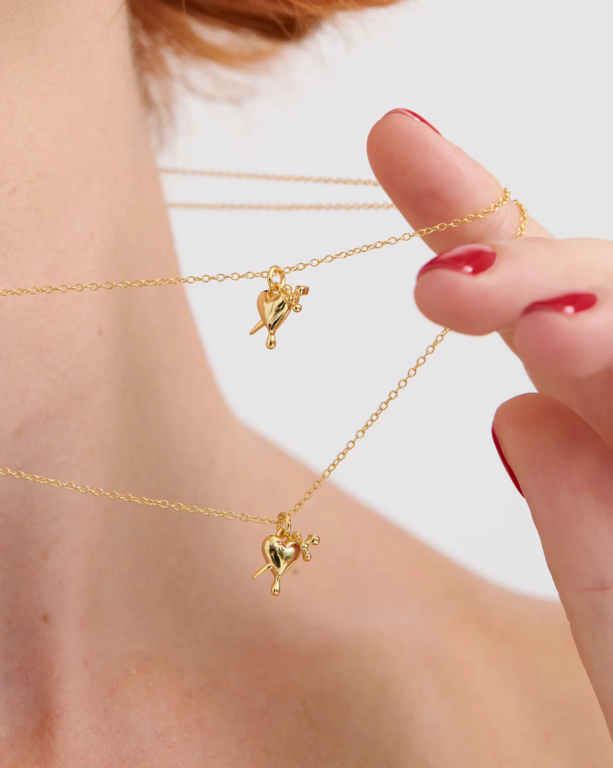 Lena Dagger Heart Necklace - Image 3
