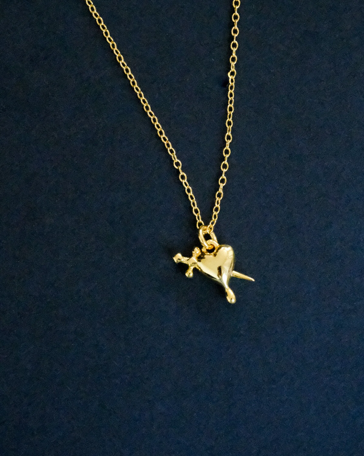 Lena Dagger Heart Necklace - Image 7