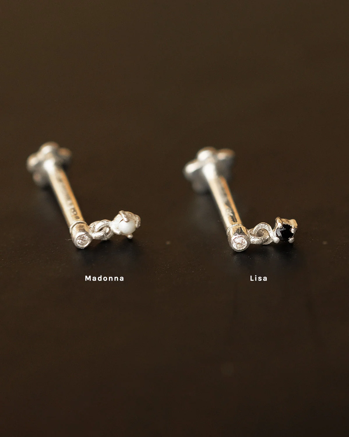 Lisa Tiny Onyx Stud - Sterling Silver - Image 6