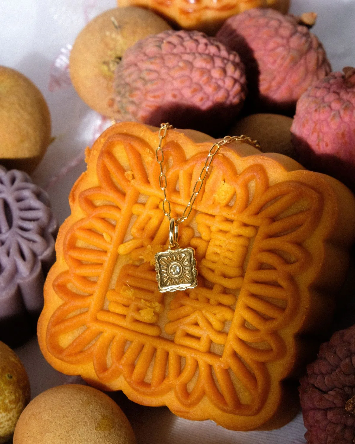 Liu Xin Square Mooncake Necklace - Image 2