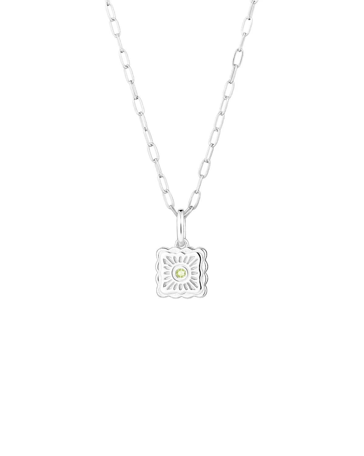Liu Xin Square Mooncake Necklace - Sterling Silver