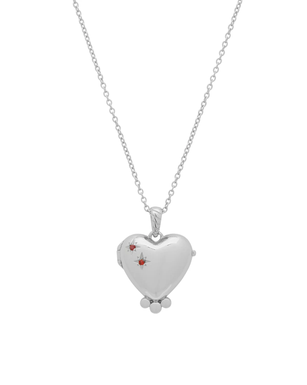 Love Heart Engravable Locket Necklace - Sterling Silver
