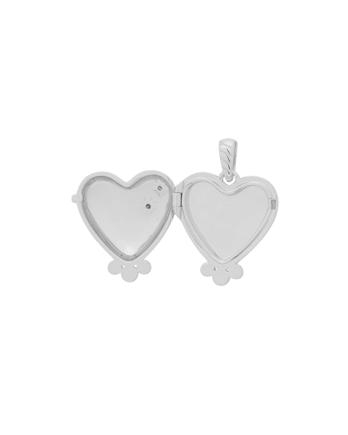 Love Heart Engravable Locket Necklace - Sterling Silver - Image 10