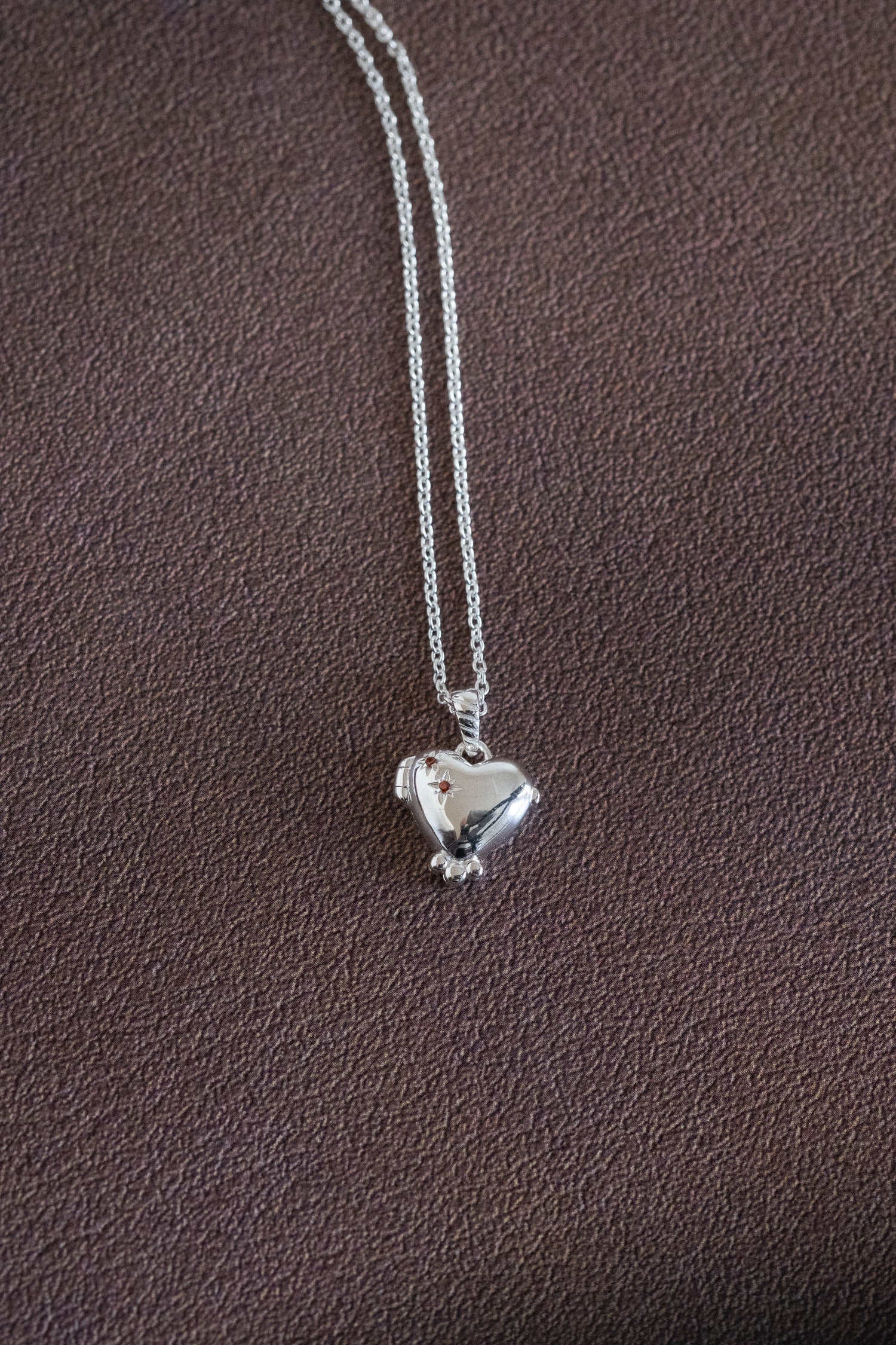 Love Heart Engravable Locket Necklace - Sterling Silver - Image 3