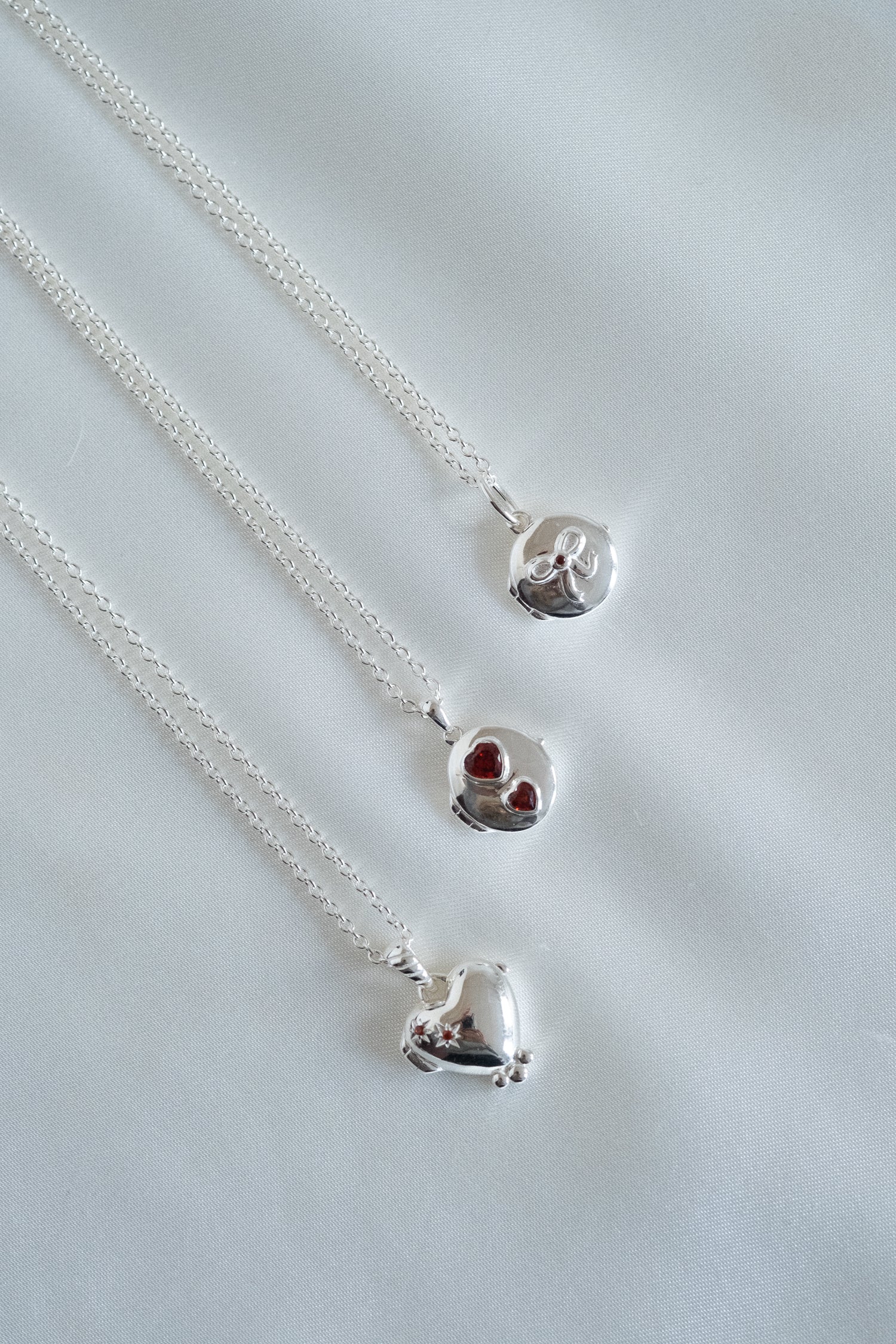 Love Heart Engravable Locket Necklace - Sterling Silver - Image 7