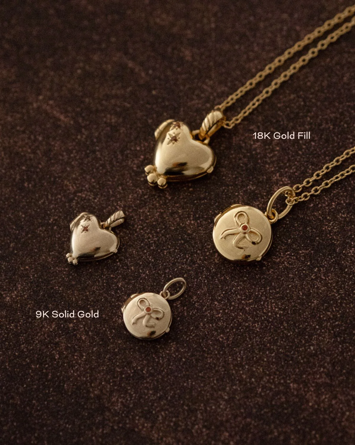 Love Heart Engravable Locket Pendant - 9k Solid Gold - Image 2