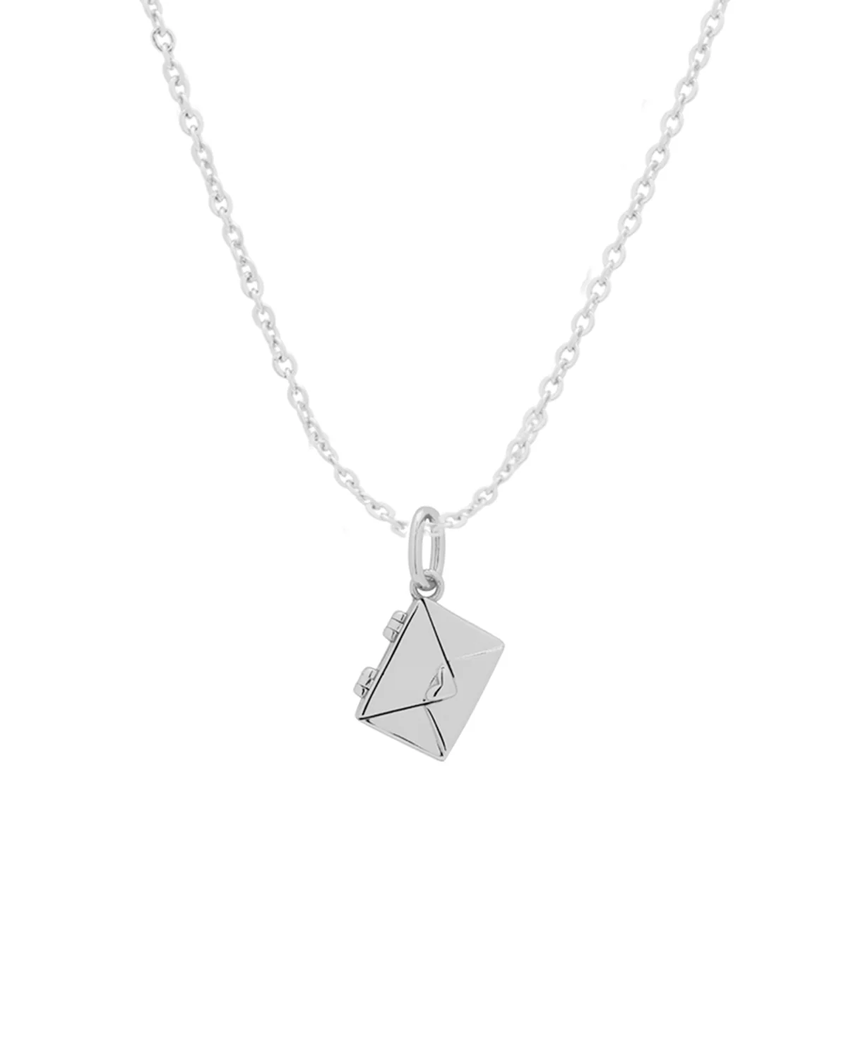 Love Letter Engraved Necklace - Sterling Silver - Image 8