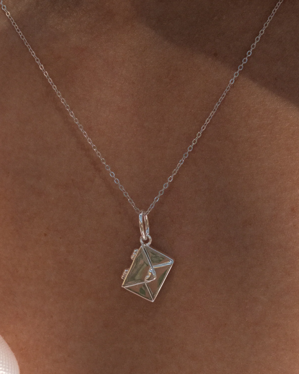 Love Letter Engraved Necklace - Sterling Silver - Image 4