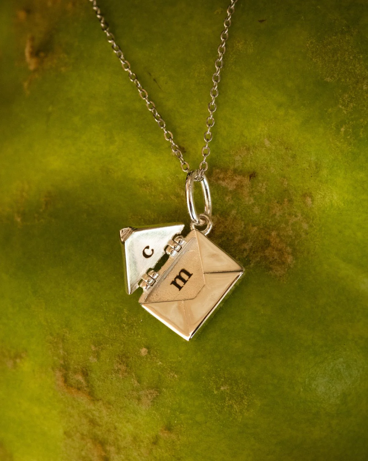 Love Letter Engraved Necklace - Sterling Silver - Image 5