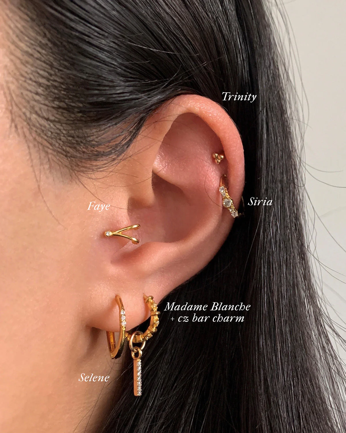 Madame Blanche Huggie Hoops - Sterling Silver - Image 8