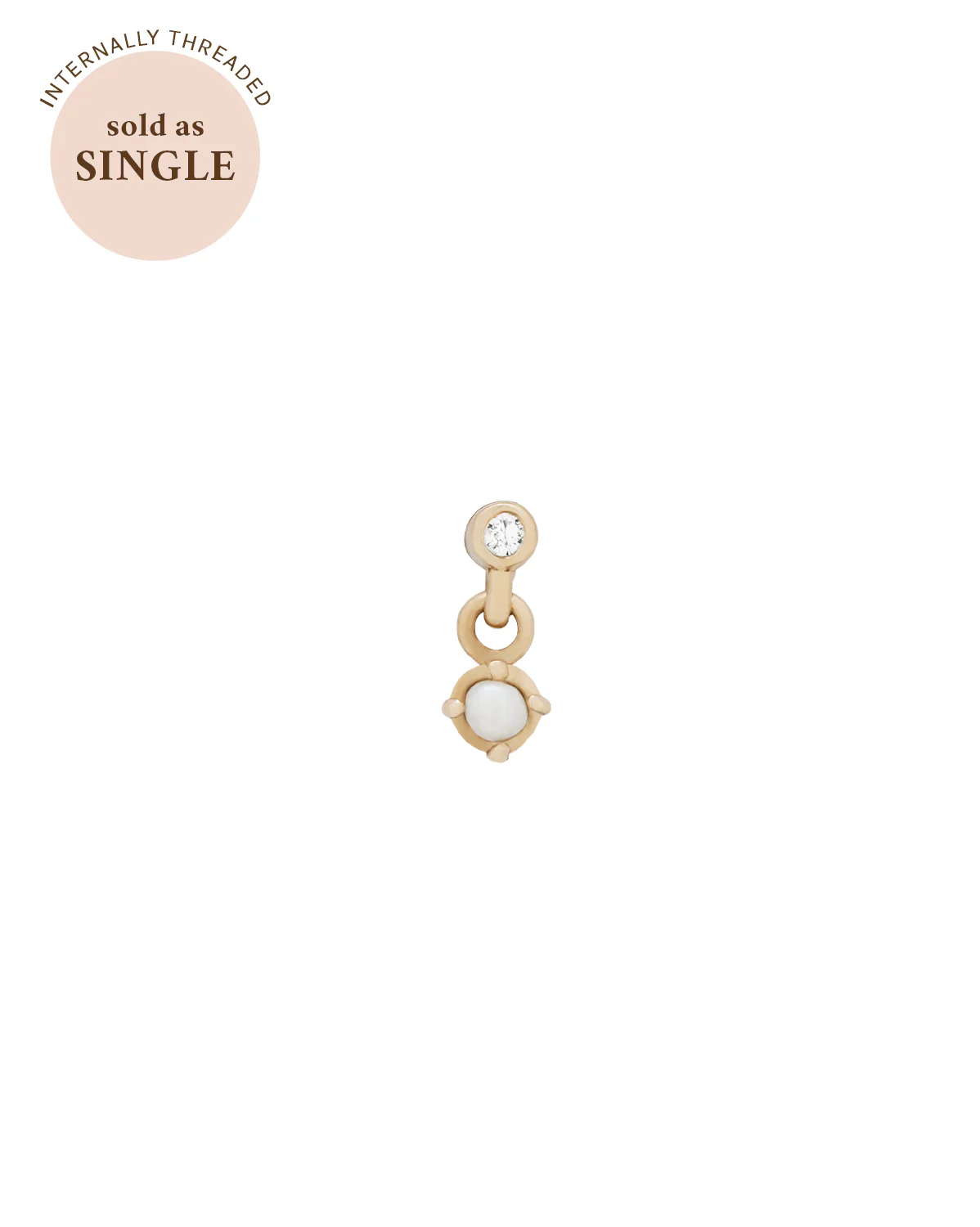 Madonna Tiny Pearl Stud - Image 9