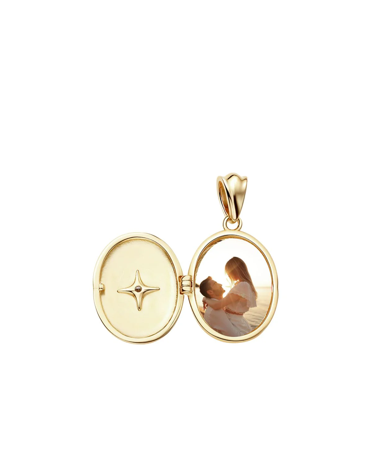 Maeve Oval Engravable Locket Necklace - Image 10