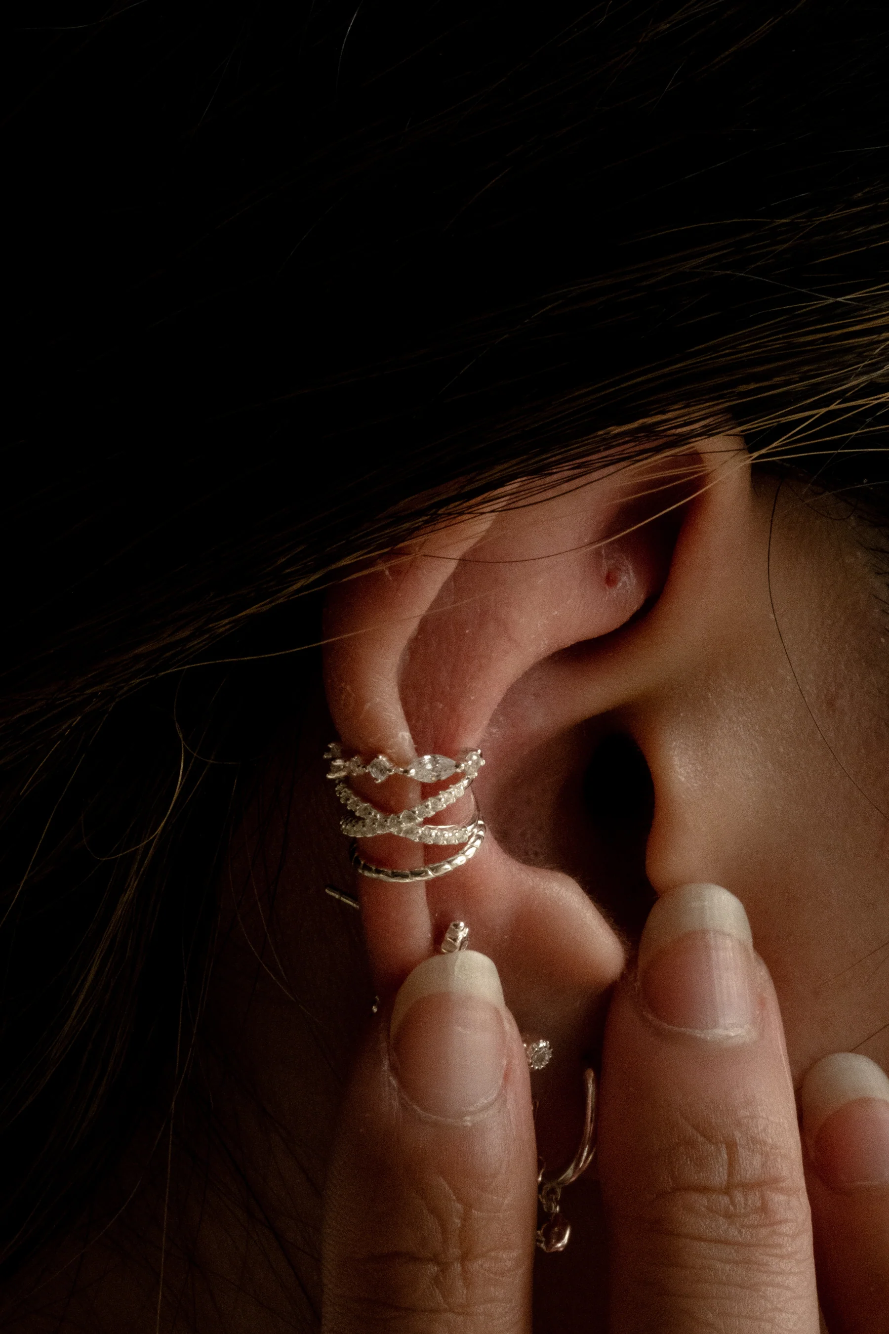 Marjorie Ear Cuffs Set - Sterling Silver - Image 6