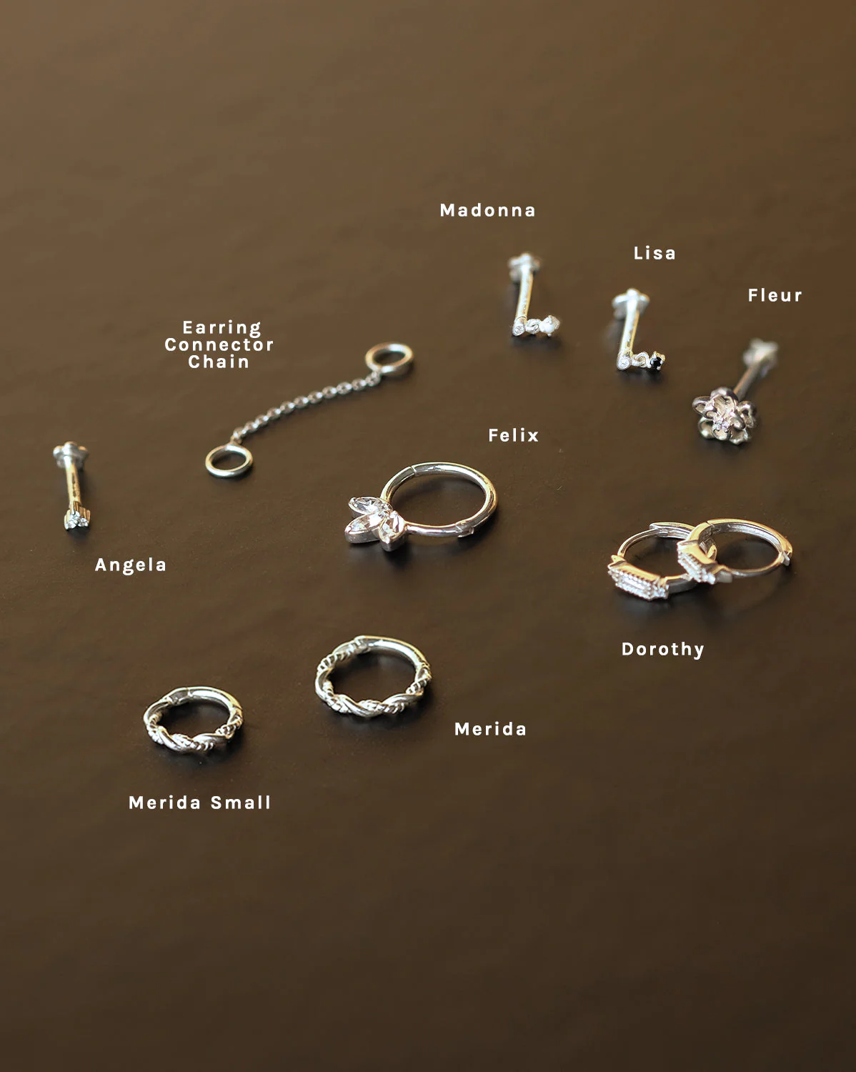 Merida Curled Hoop - Sterling Silver - Image 4