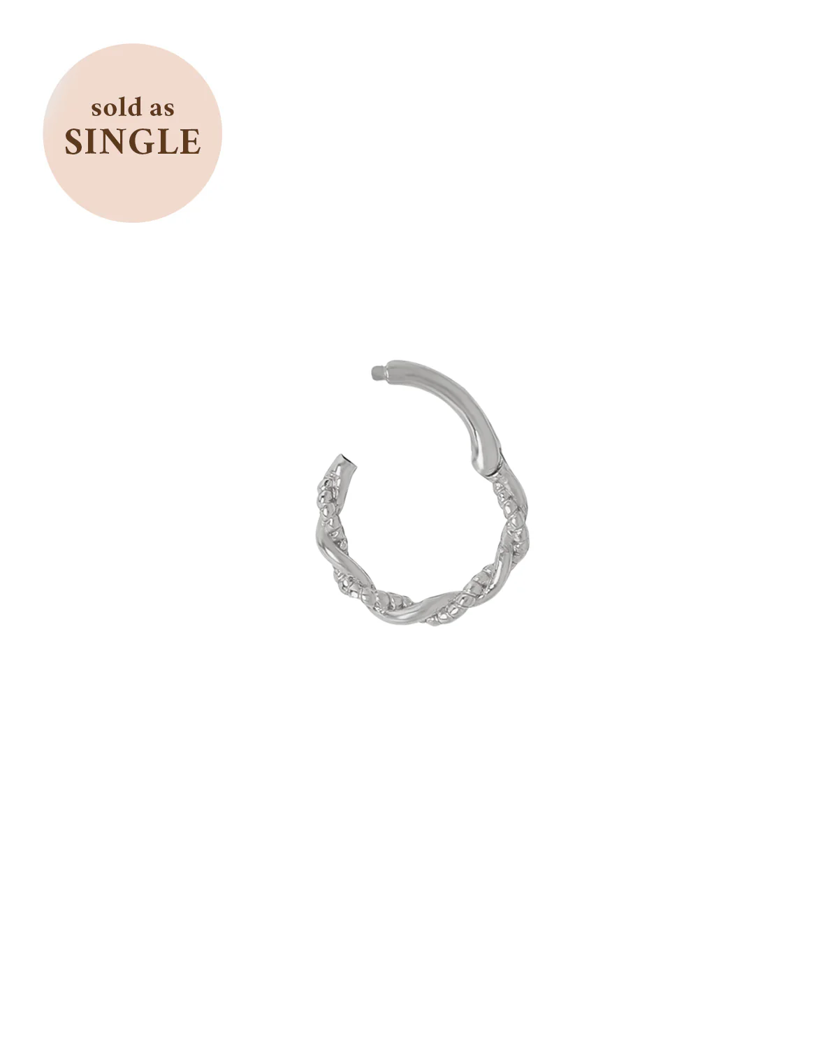 Merida Curled Hoop - Sterling Silver - Image 7