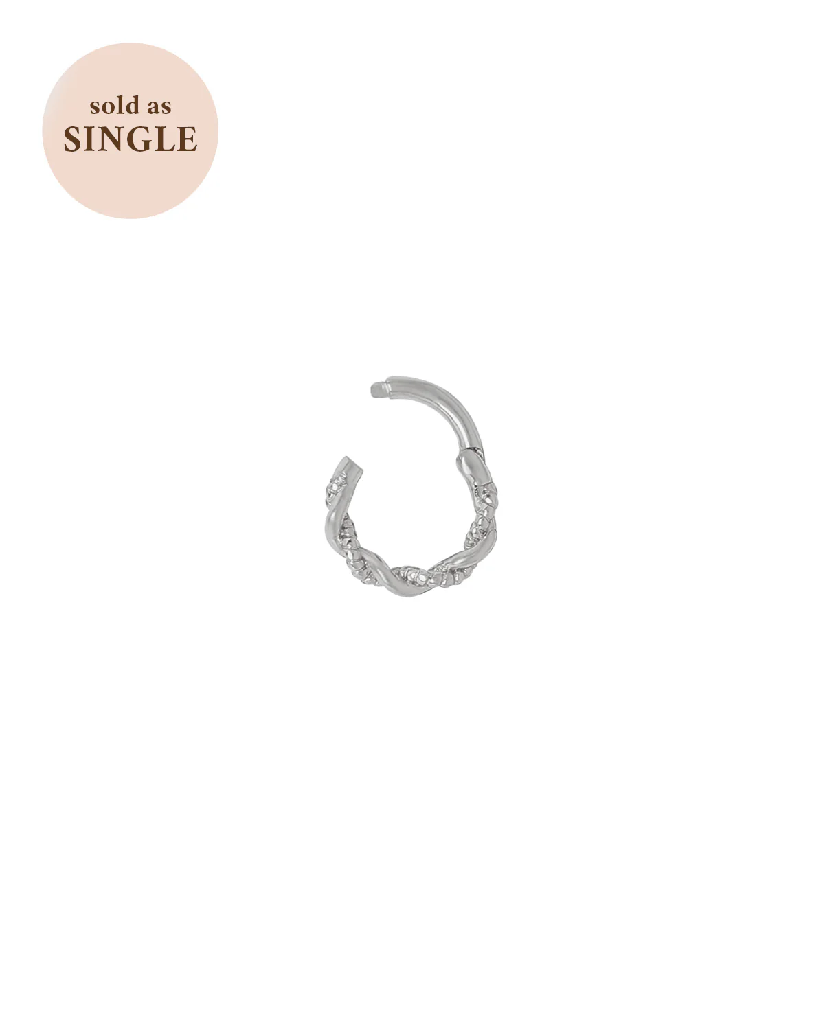 Merida Small Curled Hoop - Sterling Silver - Image 7